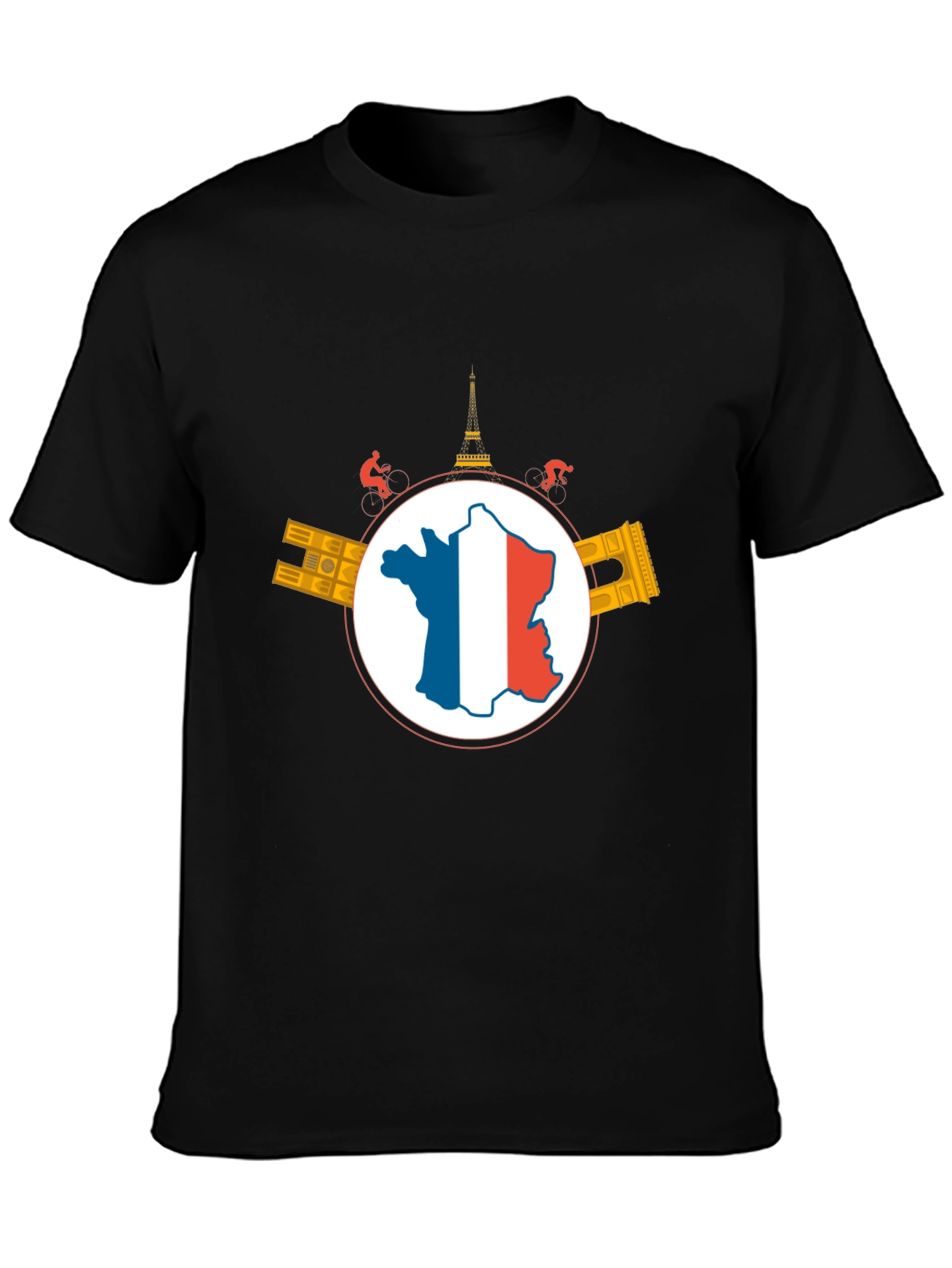 France Cycling Graphic T-Shirt - Black