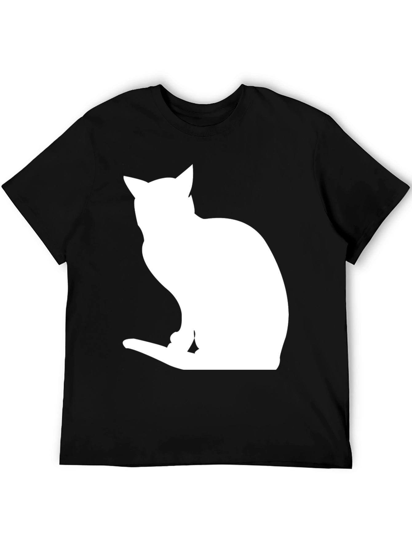 Cat Silhouette Black T-Shirt