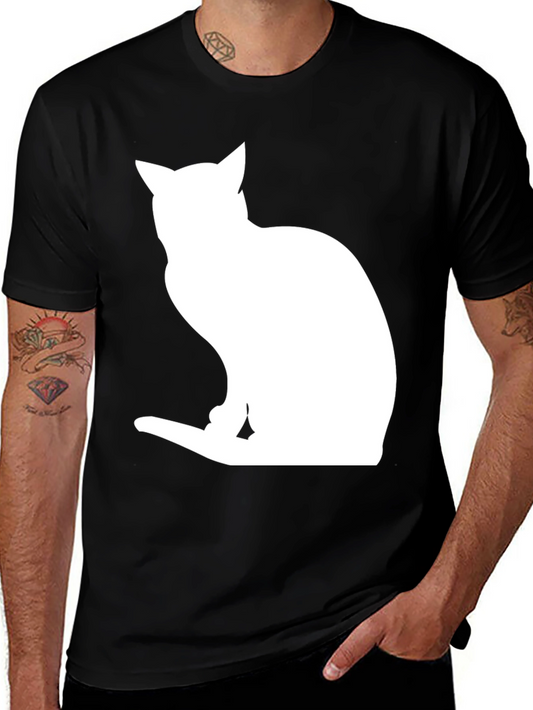 Cat Silhouette Black T-Shirt