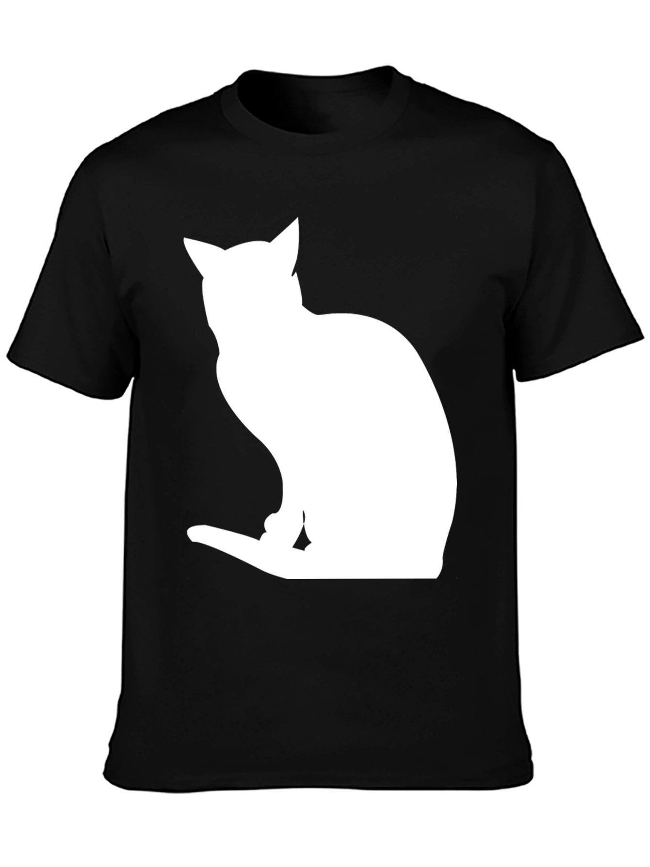 Cat Silhouette Black T-Shirt