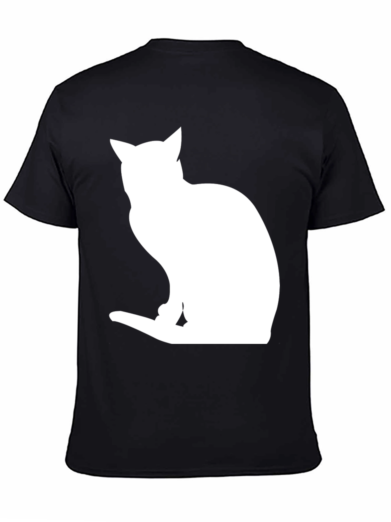 Cat Silhouette Black T-Shirt