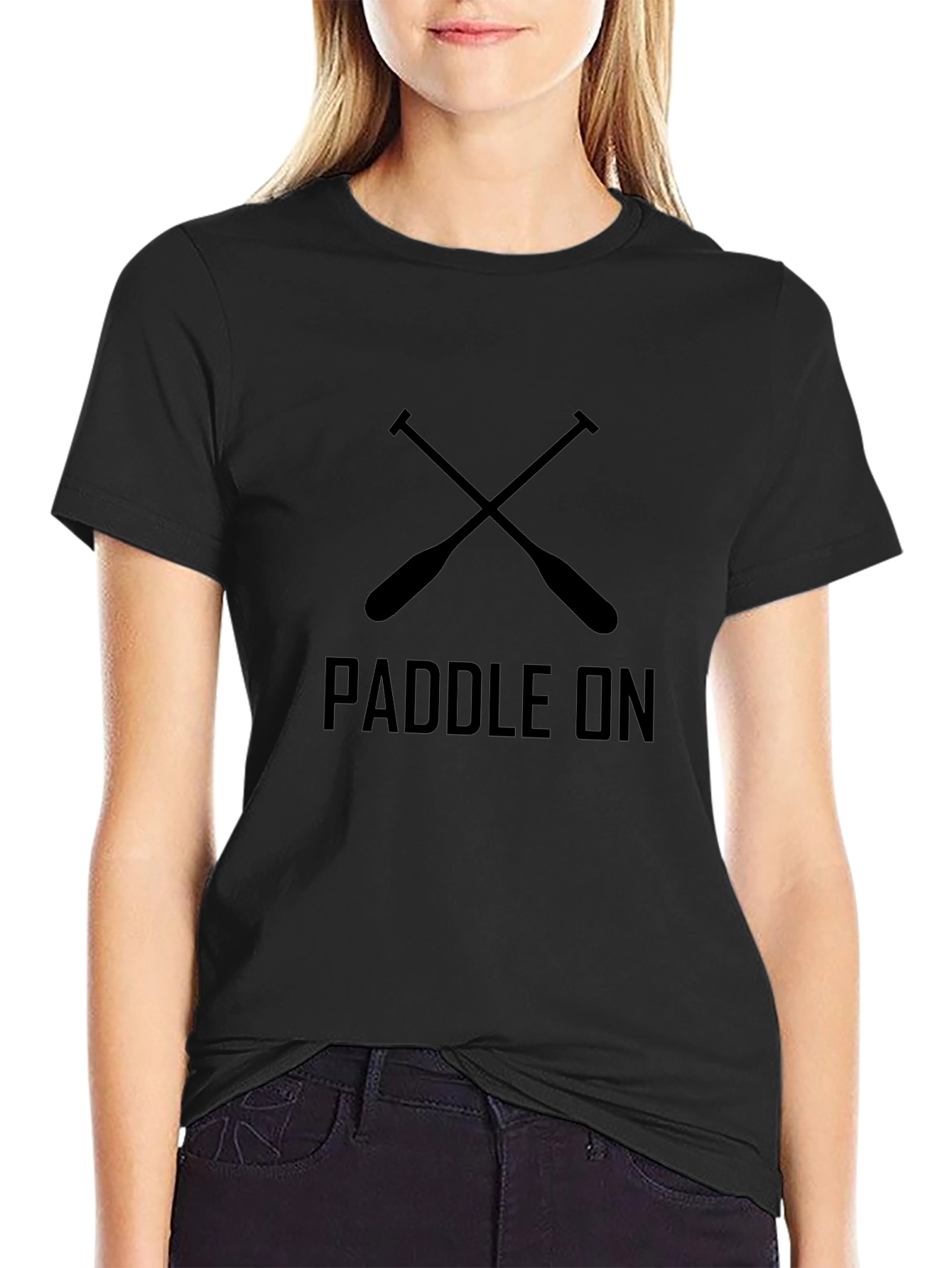 Paddle On Graphic Tee - Black