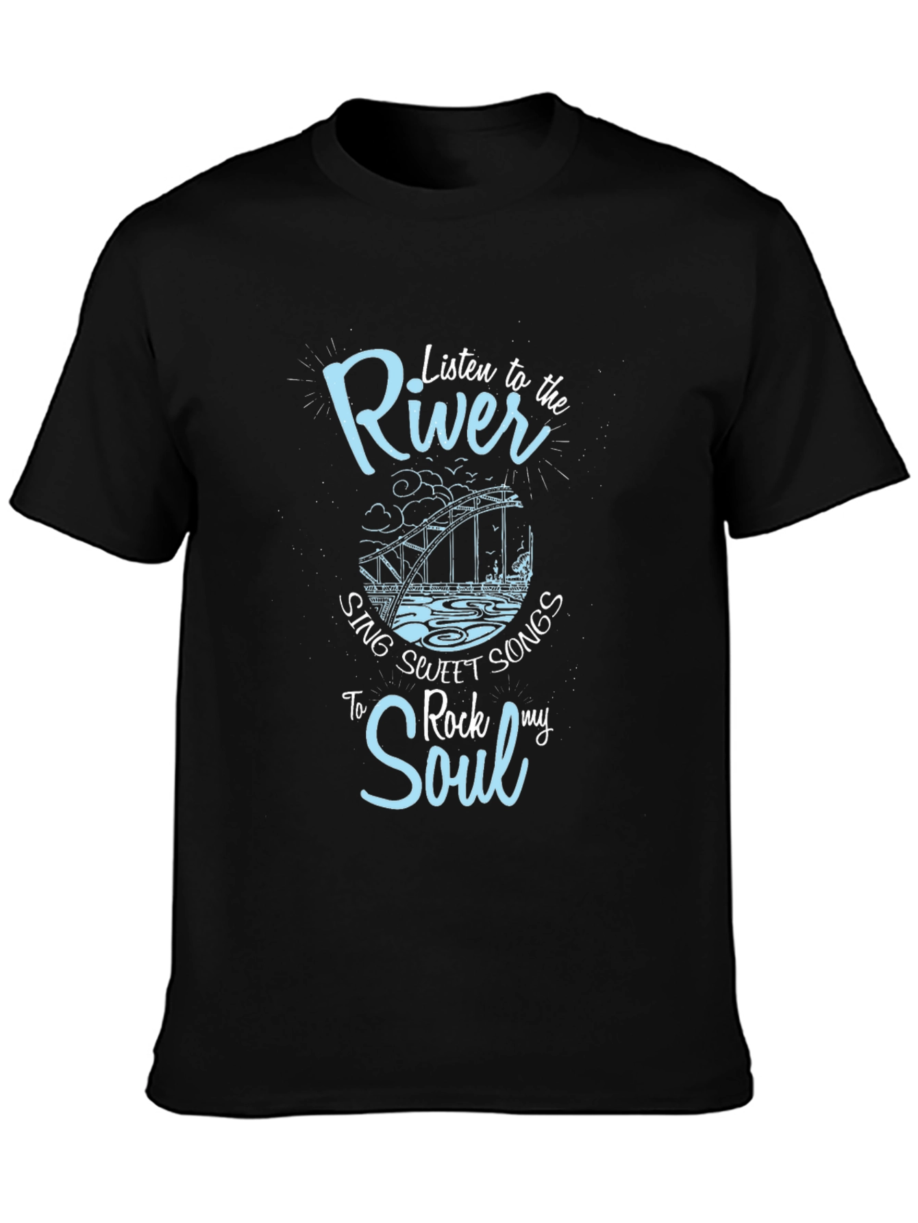 River Rock My Soul Graphic T-Shirt - Black