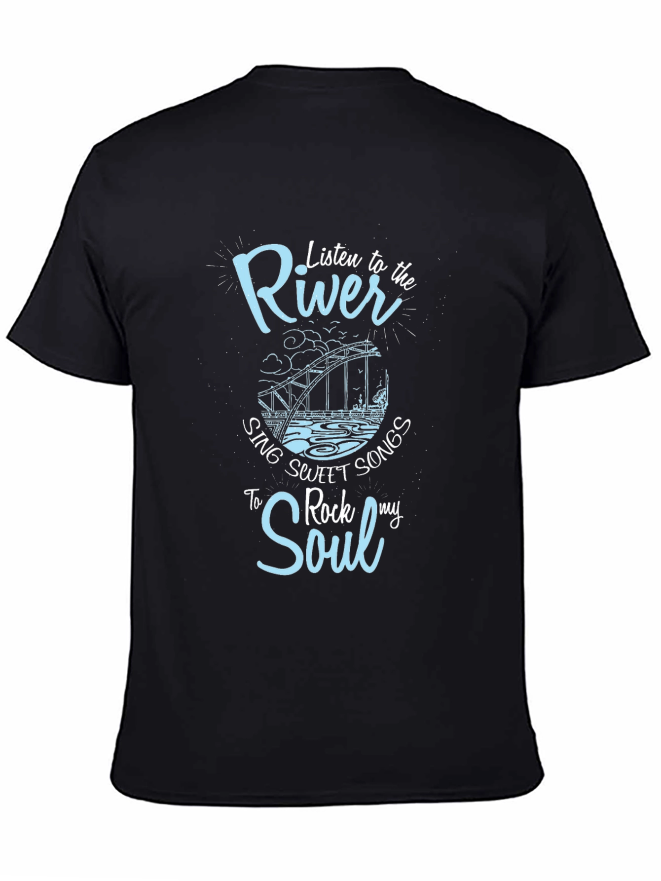 River Rock My Soul Graphic T-Shirt - Black