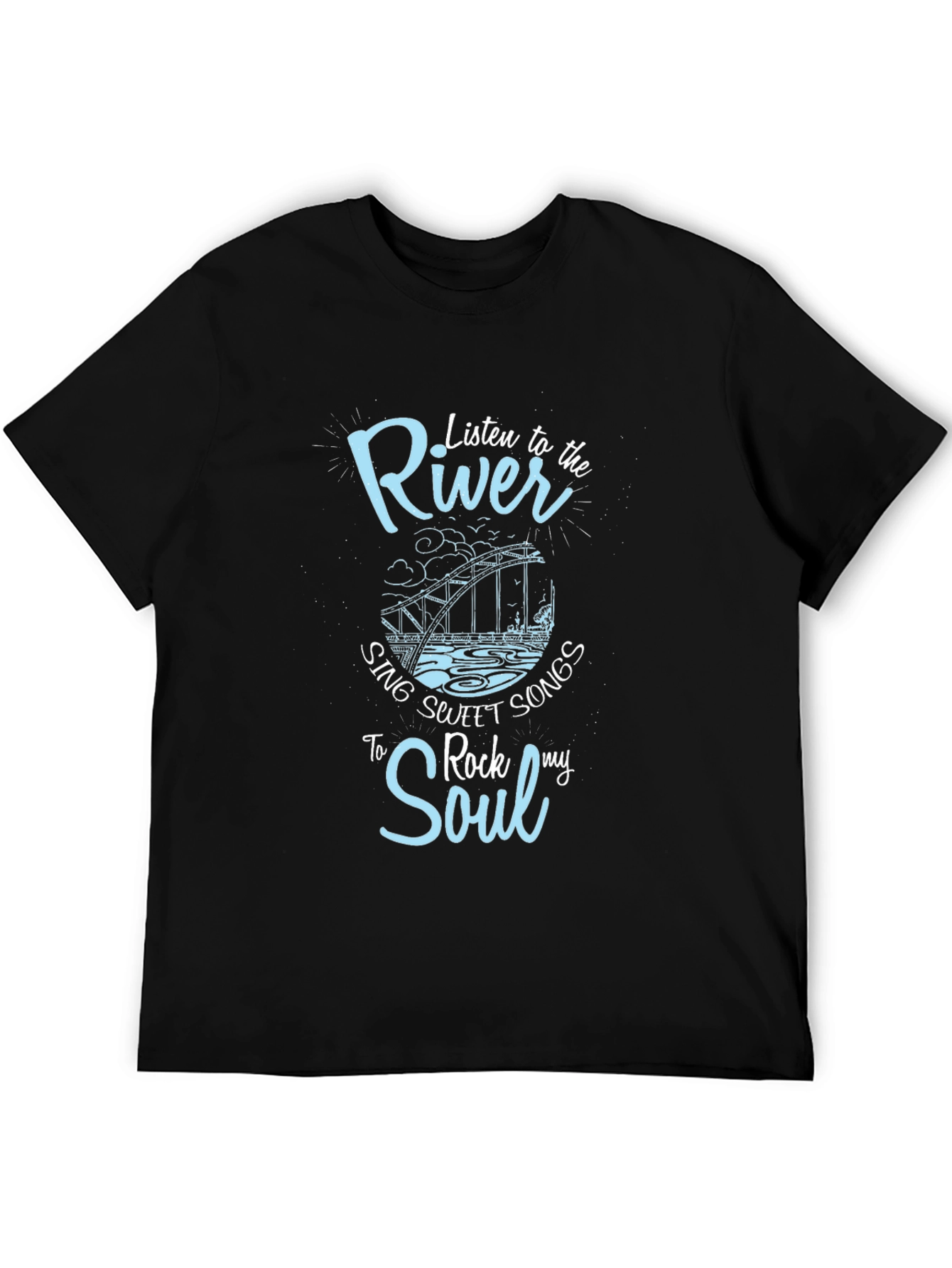 River Rock My Soul Graphic T-Shirt - Black