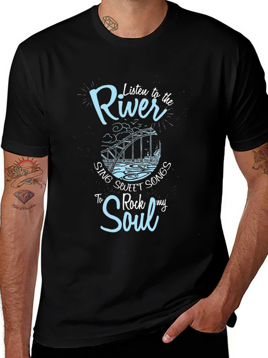 River Rock My Soul Graphic T-Shirt - Black