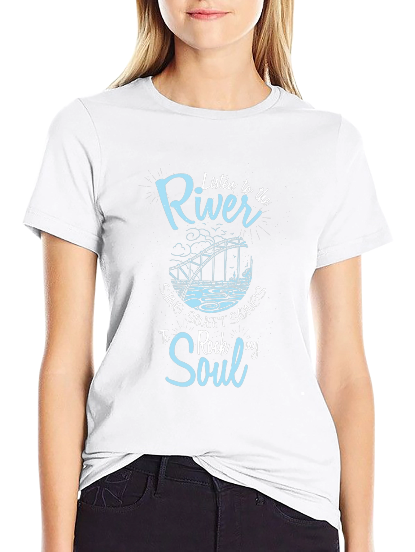 River Rock My Soul Graphic T-Shirt - Black