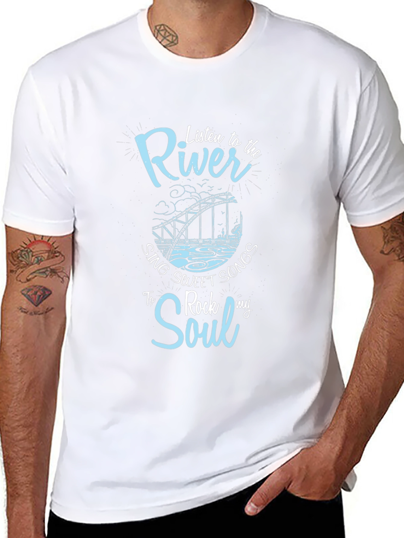 River Rock My Soul Graphic T-Shirt - Black