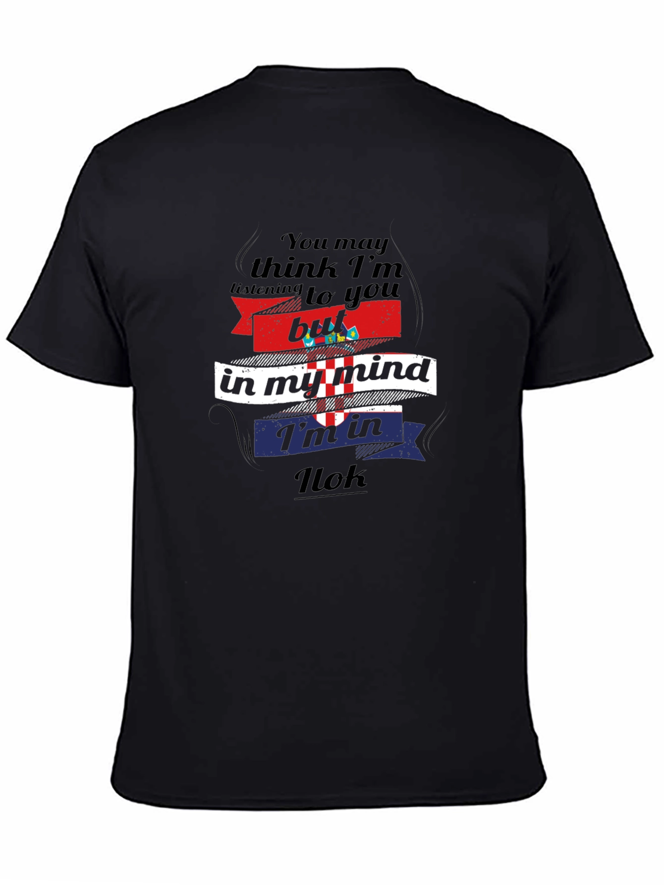 Funny Ilok Croatia T-Shirt Croatian Flag Design
