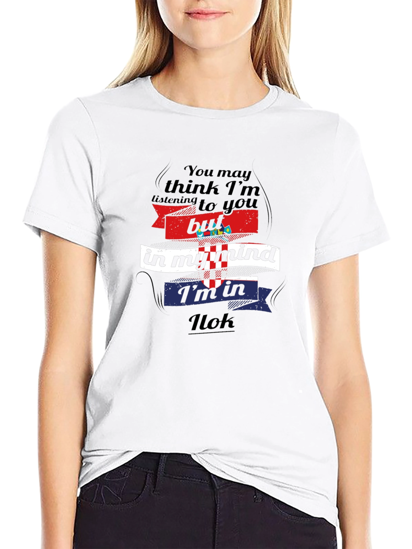 Funny Ilok Croatia T-Shirt Croatian Flag Design