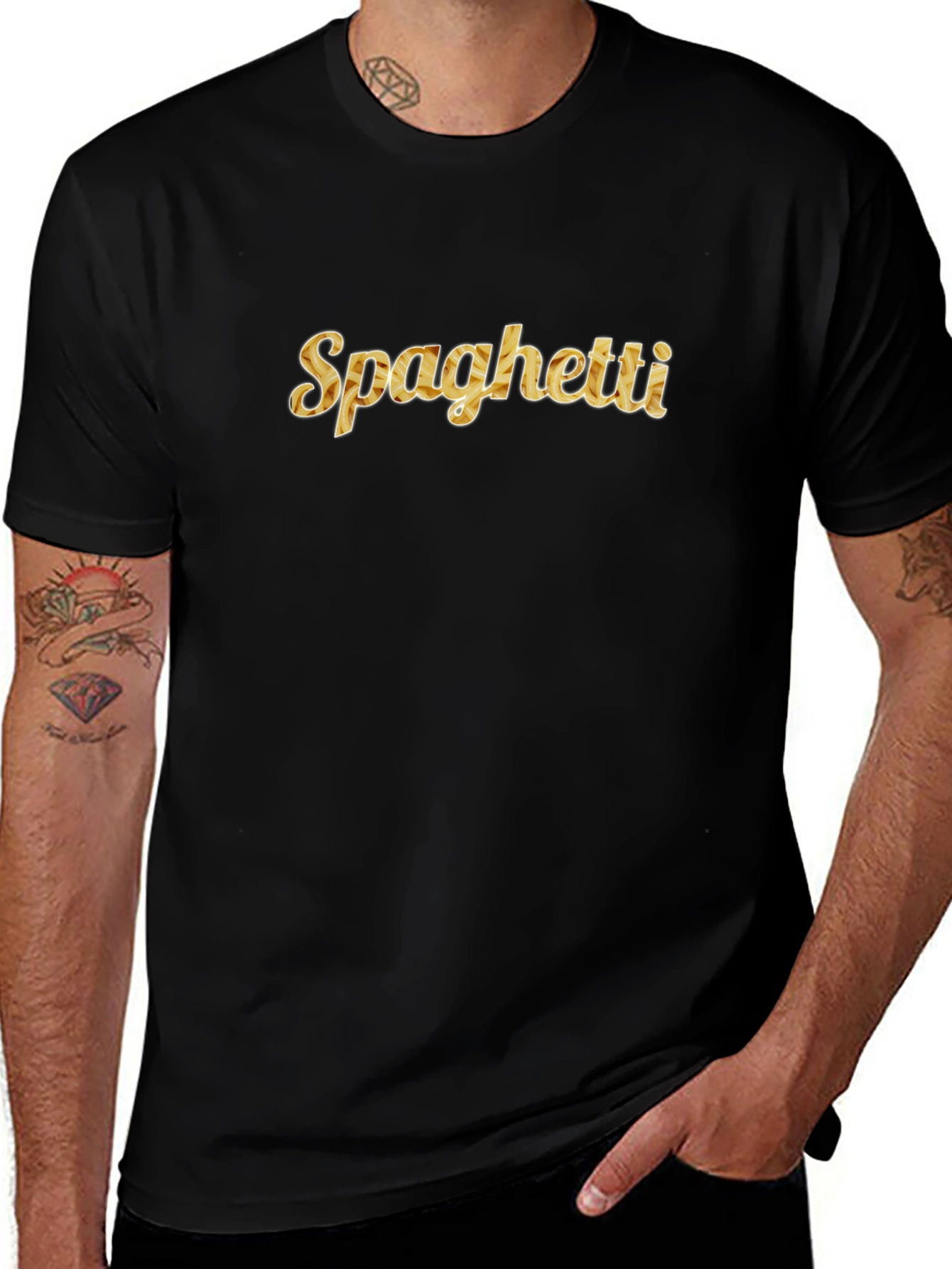 Spaghetti Graphic Tee - Novelty Pasta Lover Shirt