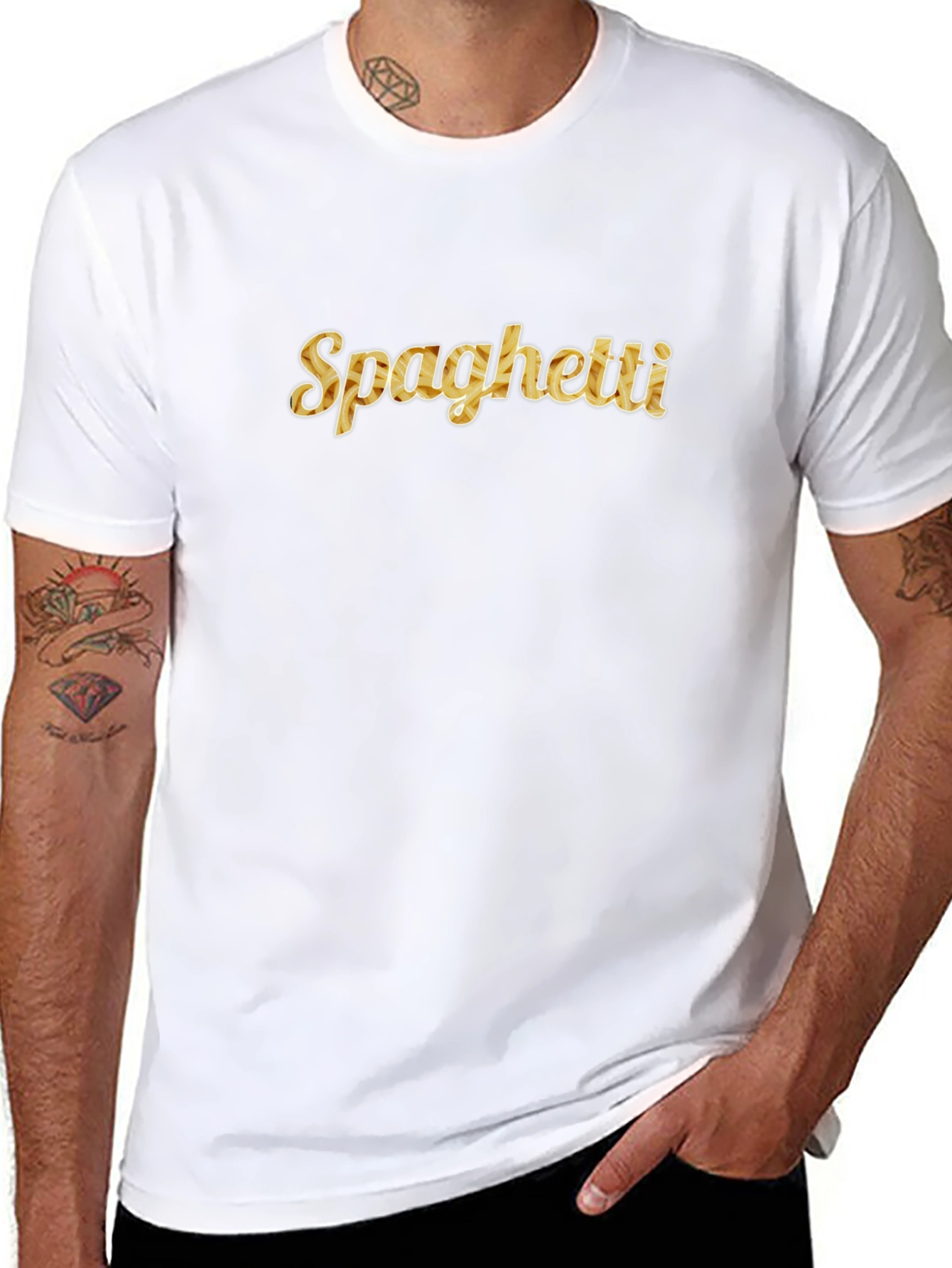 Spaghetti Graphic Tee - Novelty Pasta Lover Shirt