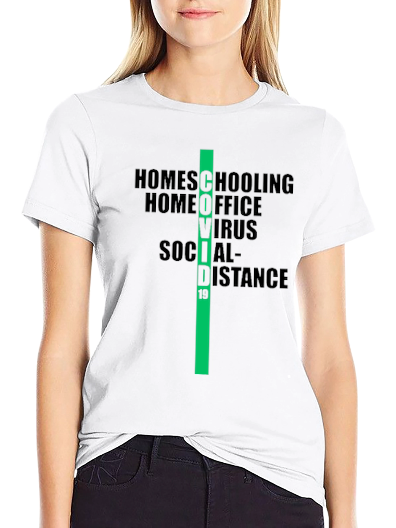 COVID-19 Era T-Shirt: Homeschooling Home Office Design
