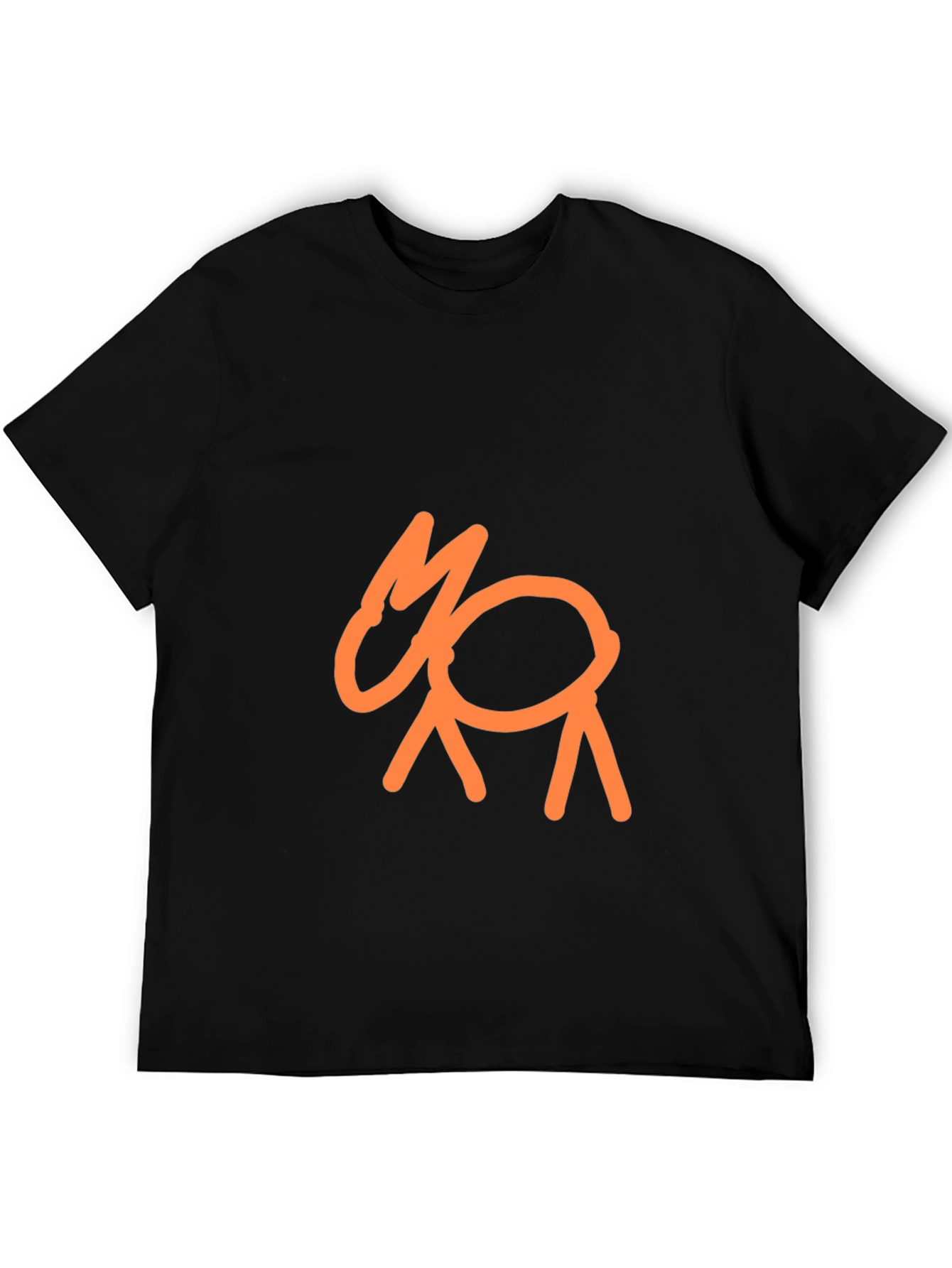 Modern Goat Graphic Black T-Shirt