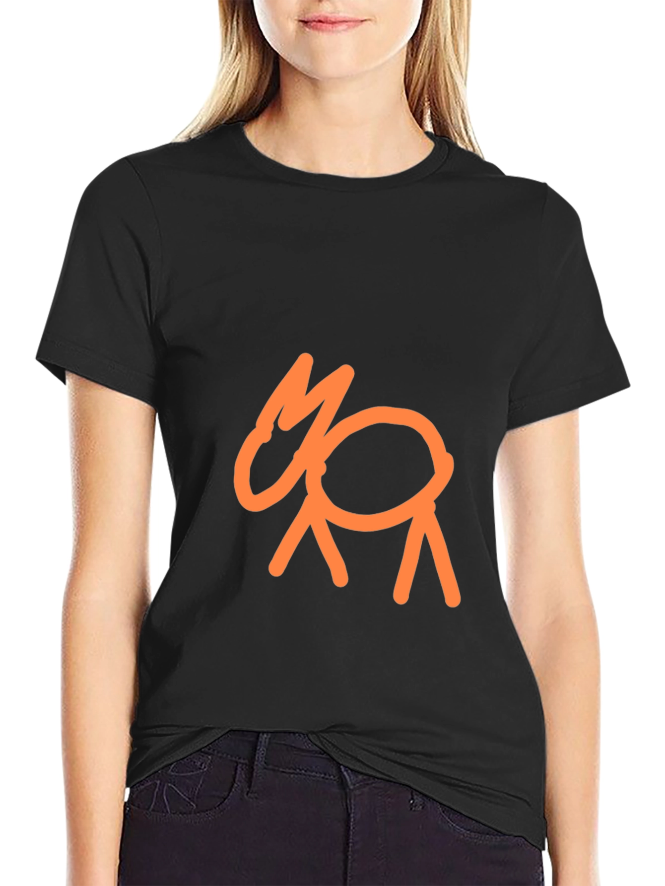 Modern Goat Graphic Black T-Shirt