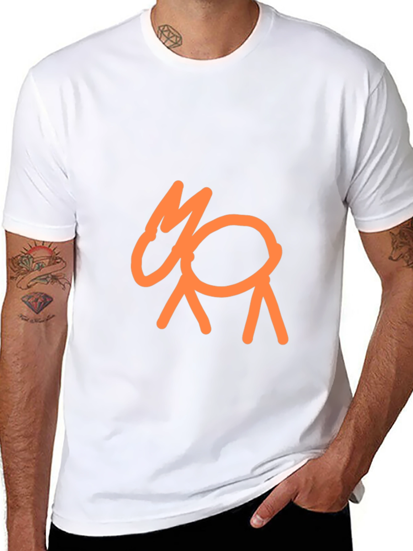 Modern Goat Graphic Black T-Shirt