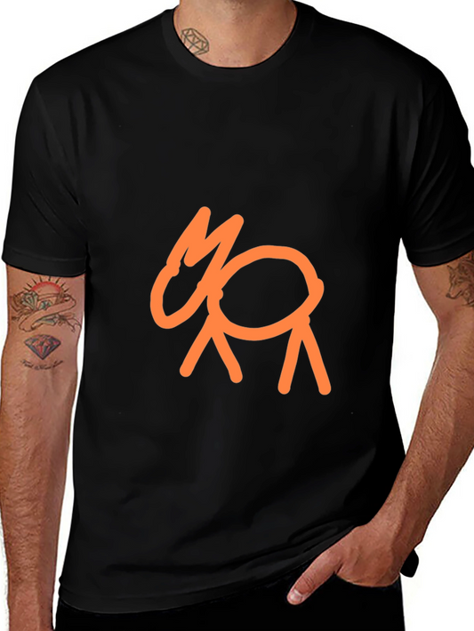 Modern Goat Graphic Black T-Shirt