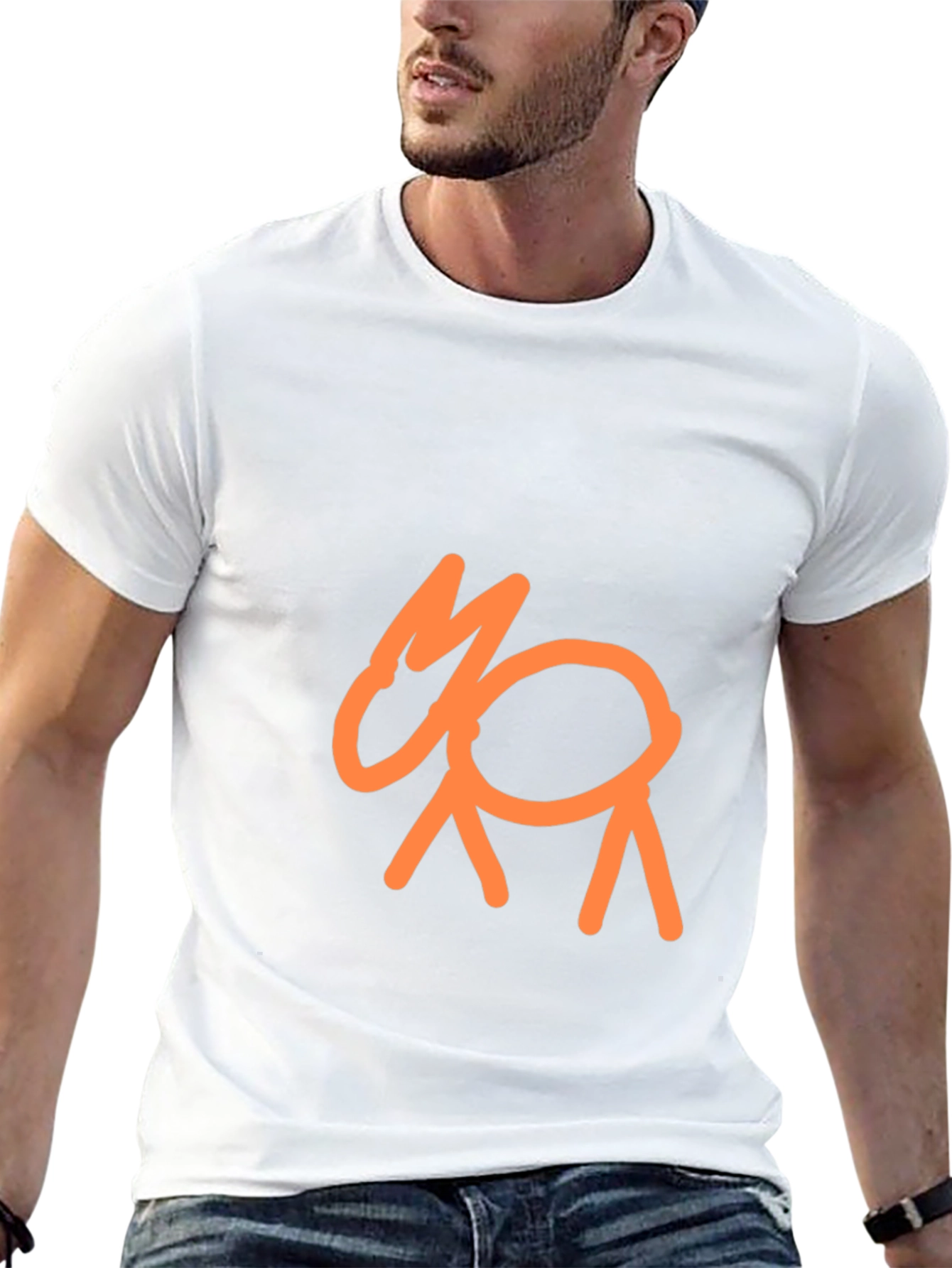 Modern Goat Graphic Black T-Shirt