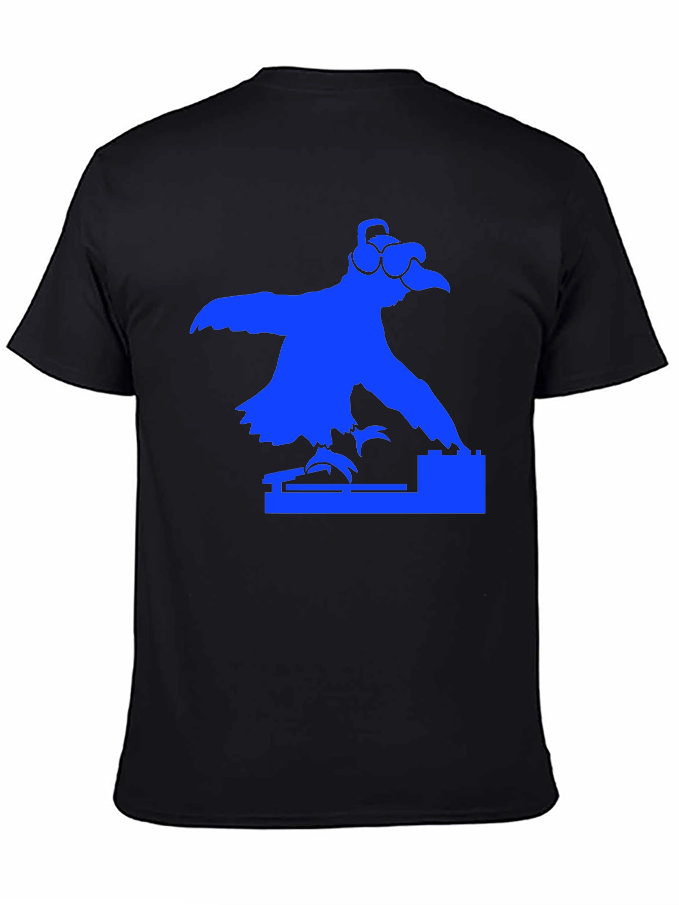 DJ Bird Graphic Tee - Black Cotton Comfort