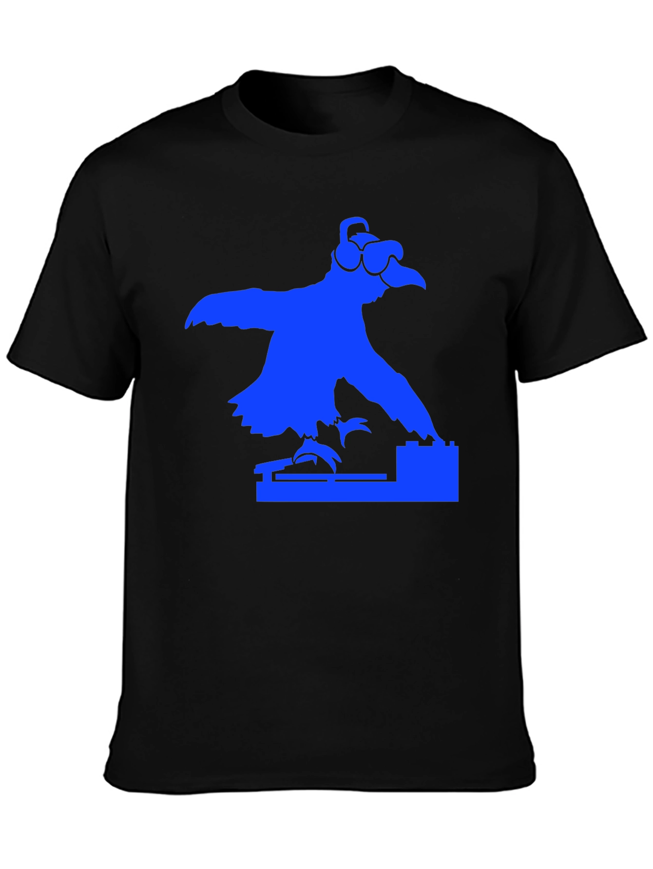 DJ Bird Graphic Tee - Black Cotton Comfort
