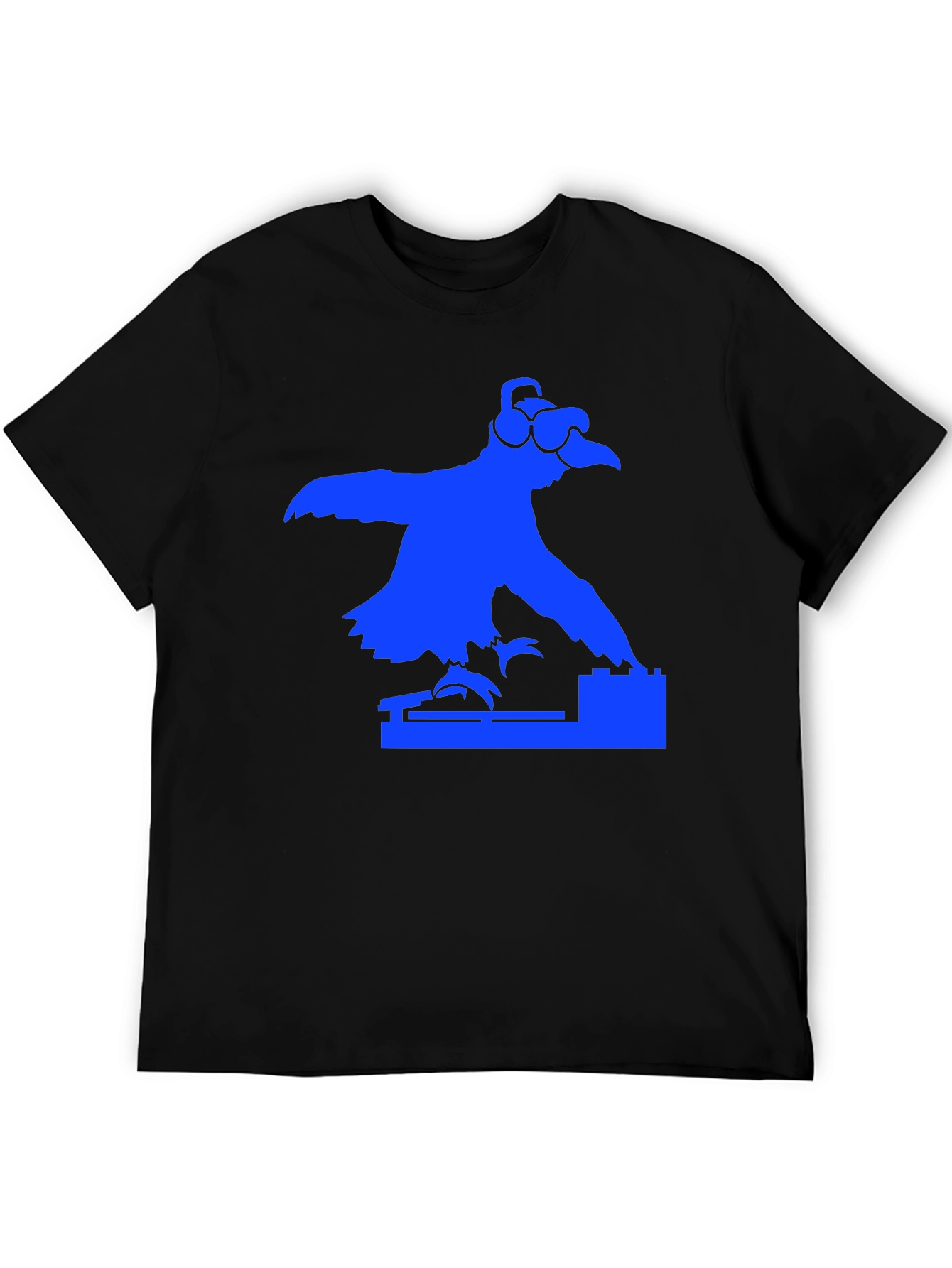 DJ Bird Graphic Tee - Black Cotton Comfort