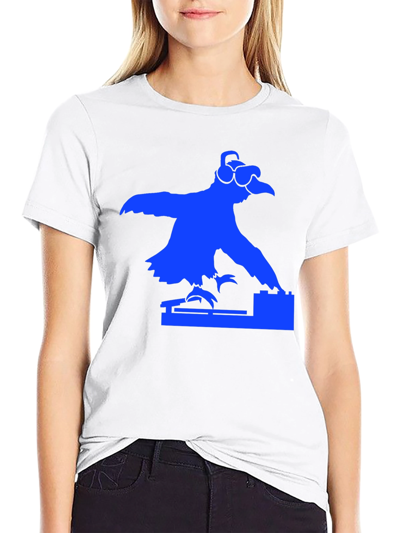 DJ Bird Graphic Tee - Black Cotton Comfort