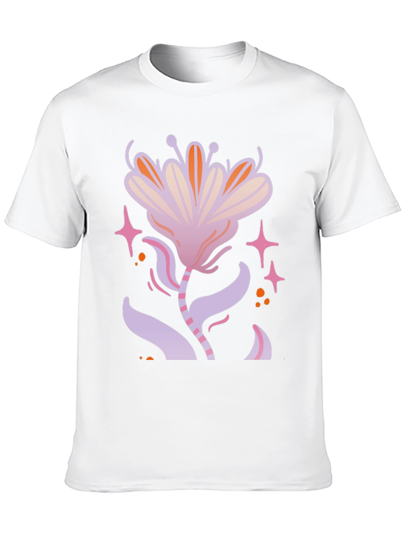 Floral Graphic Print Black T-Shirt