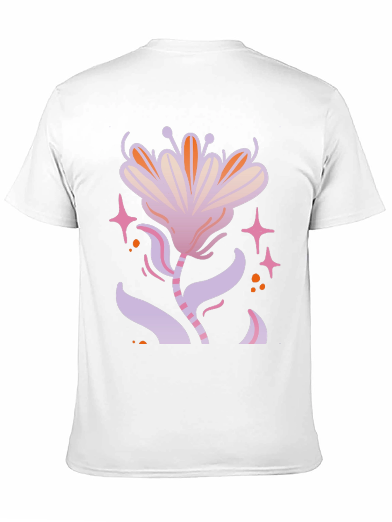 Floral Graphic Print Black T-Shirt