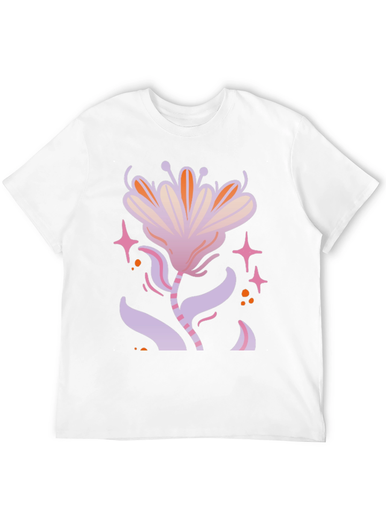 Floral Graphic Print Black T-Shirt