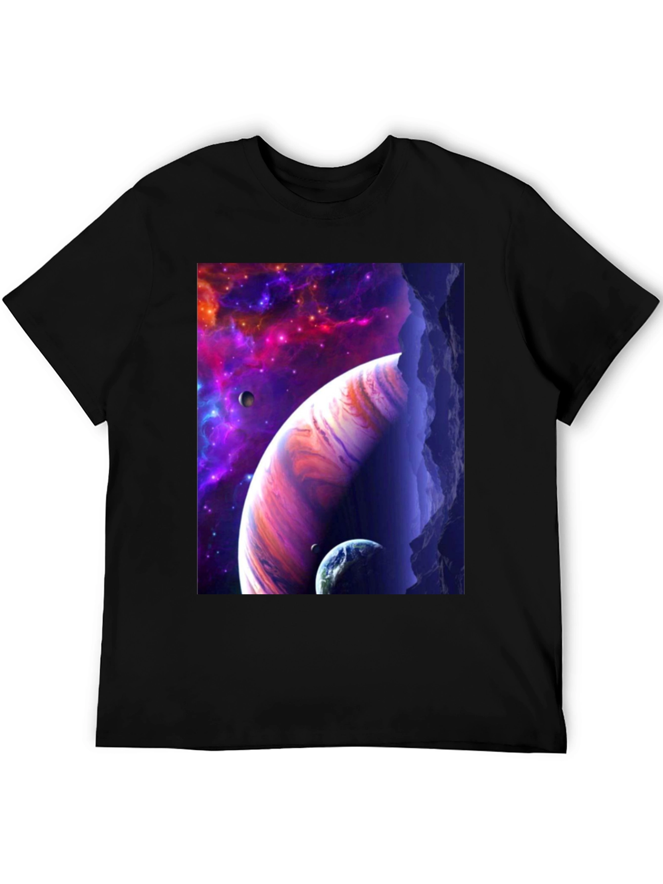Cosmic Dreamer Black Graphic Tee