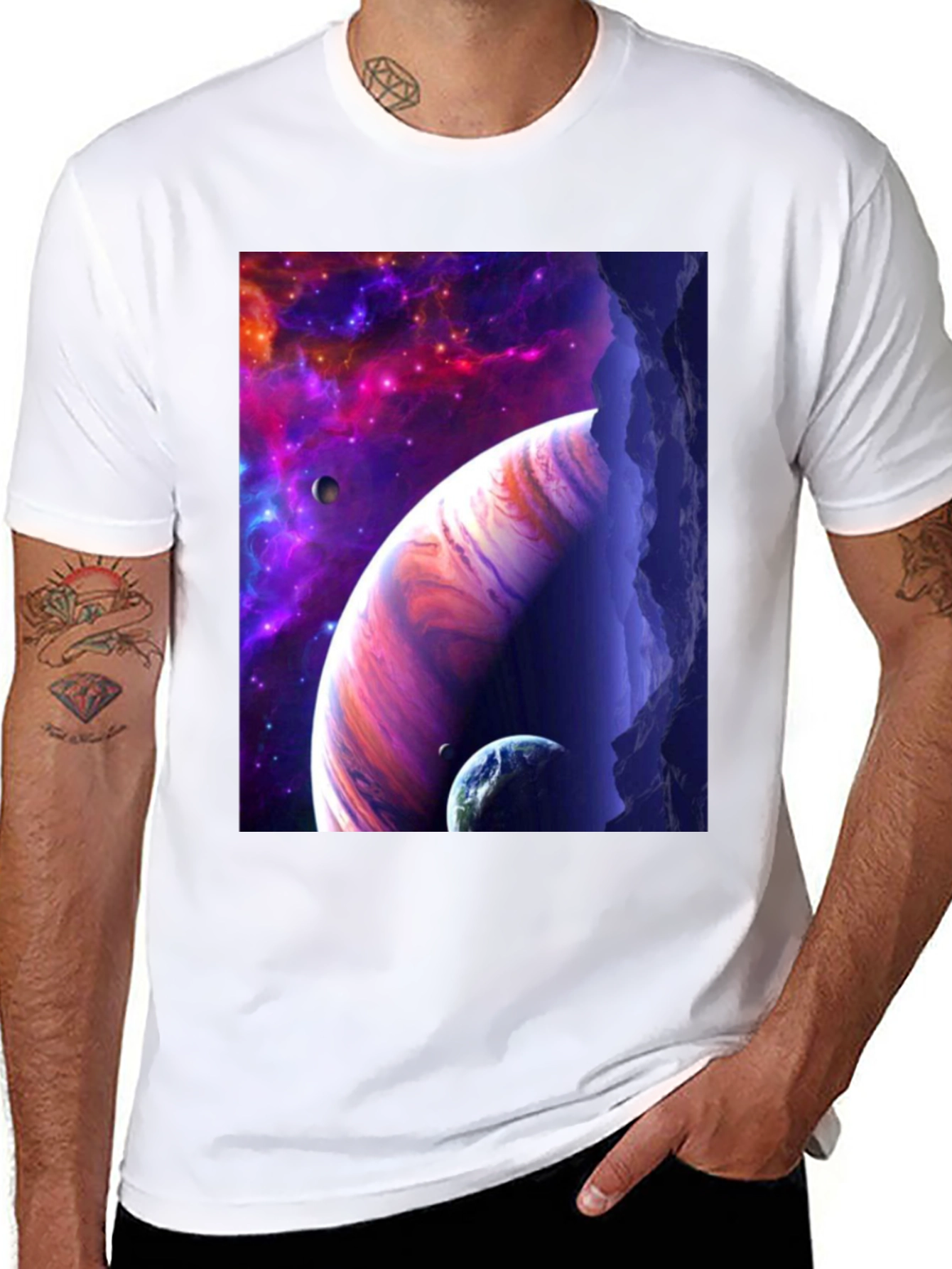 Cosmic Dreamer Black Graphic Tee