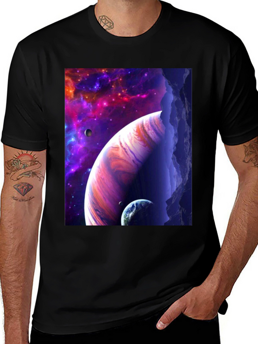Cosmic Dreamer Black Graphic Tee