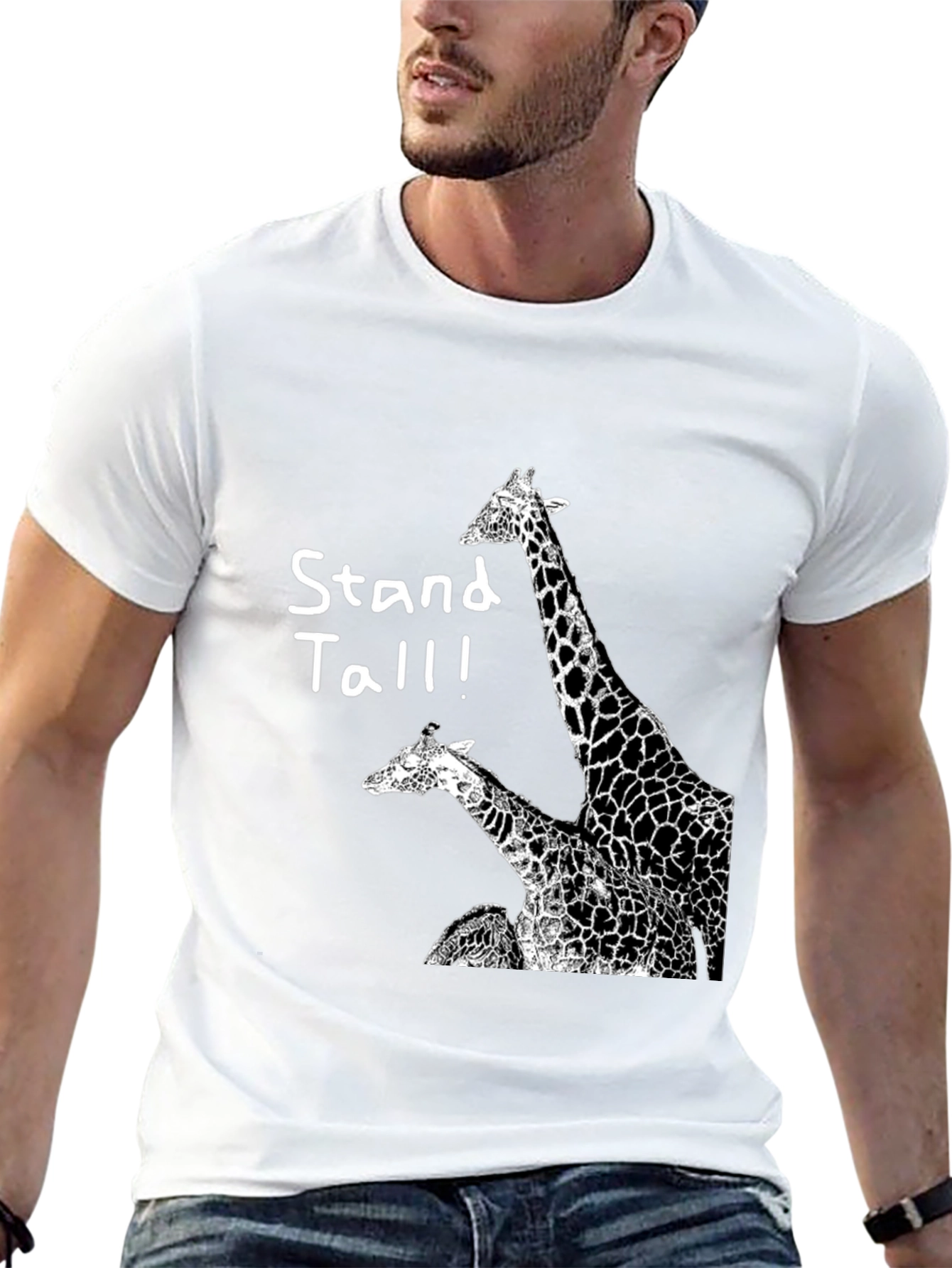 Stand Tall Giraffe Graphic Tee