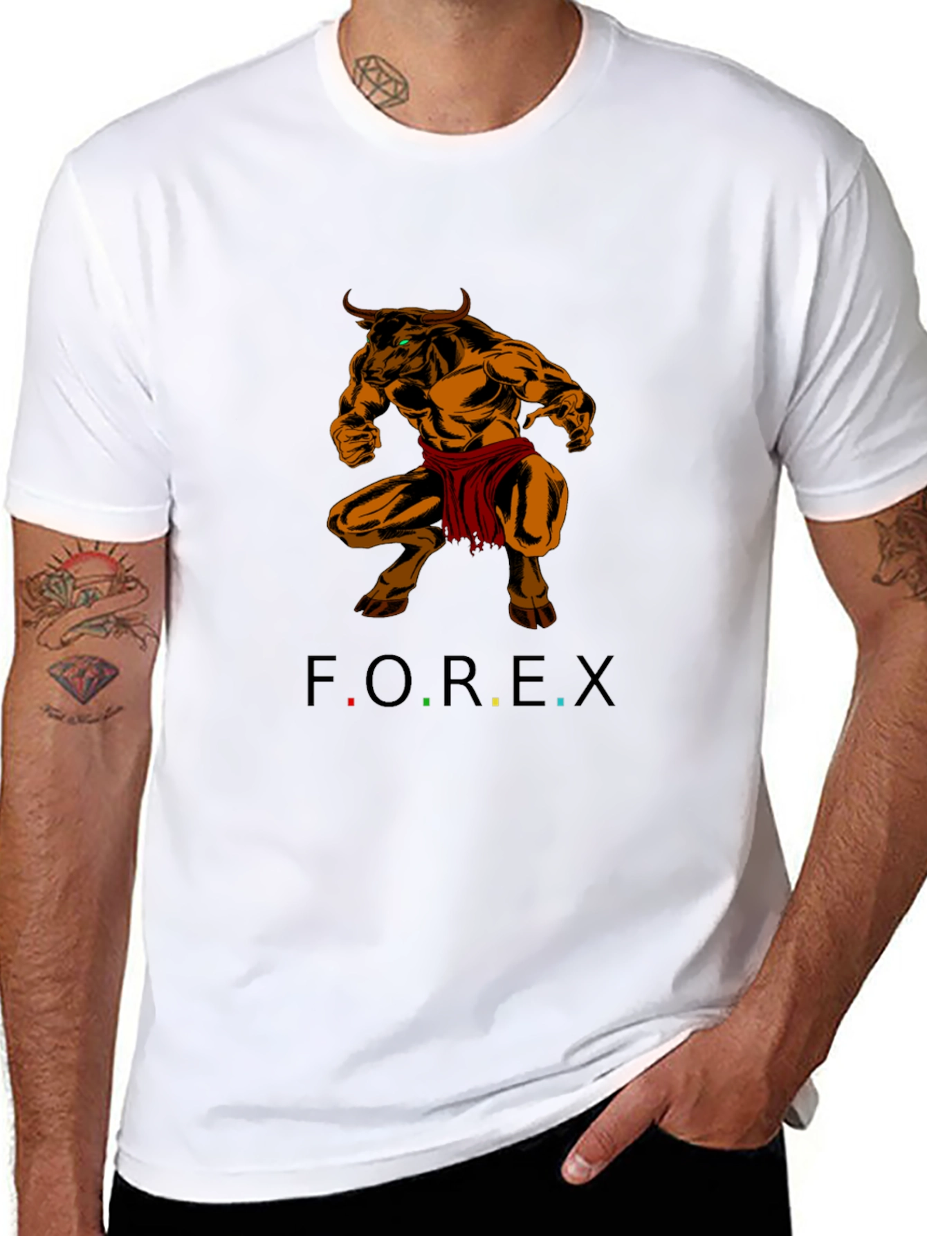 Forex Trading Bull T-Shirt - Black Cotton Tee