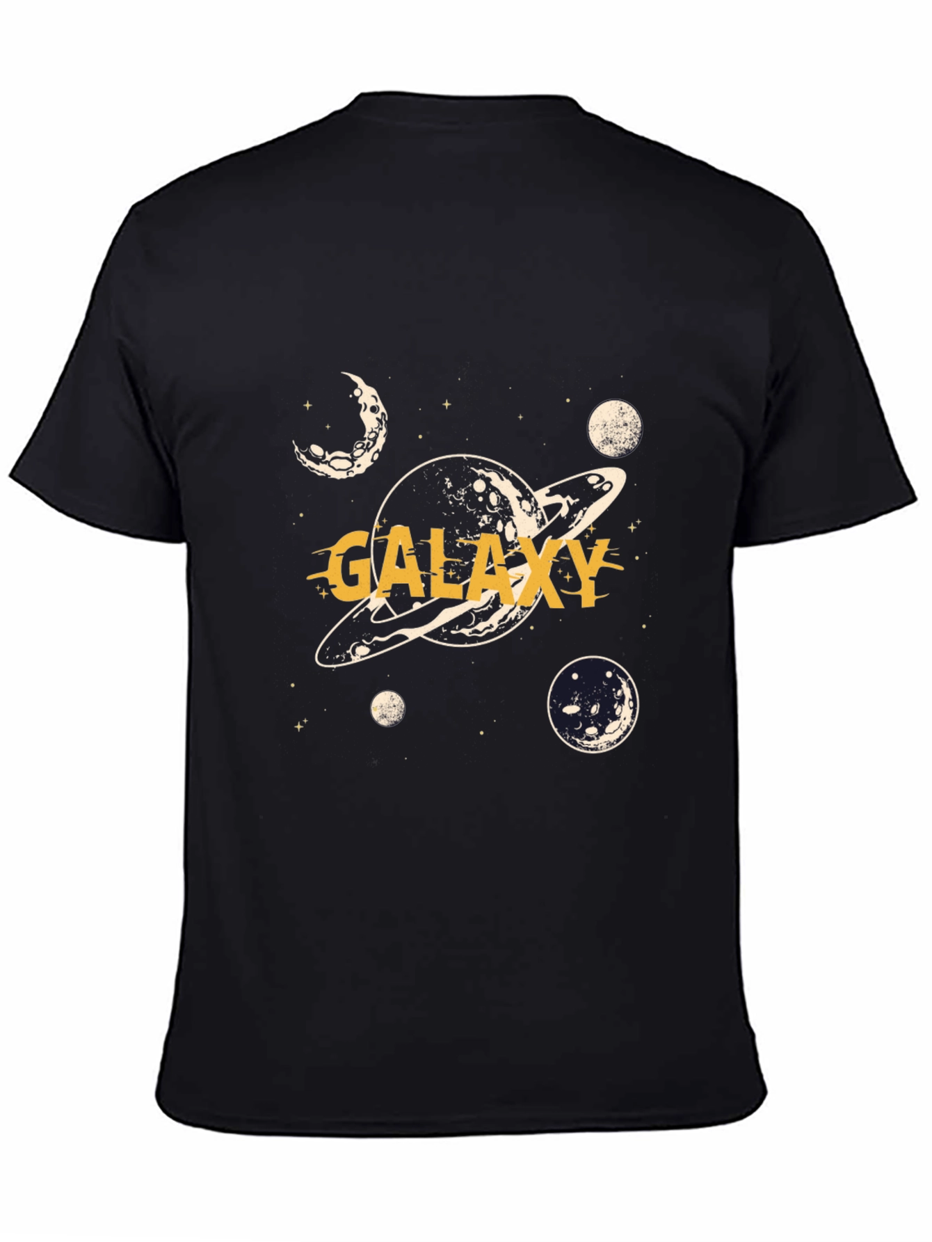 Galaxy Graphic Print Black T-Shirt