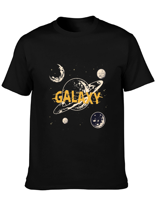 Galaxy Graphic Print Black T-Shirt
