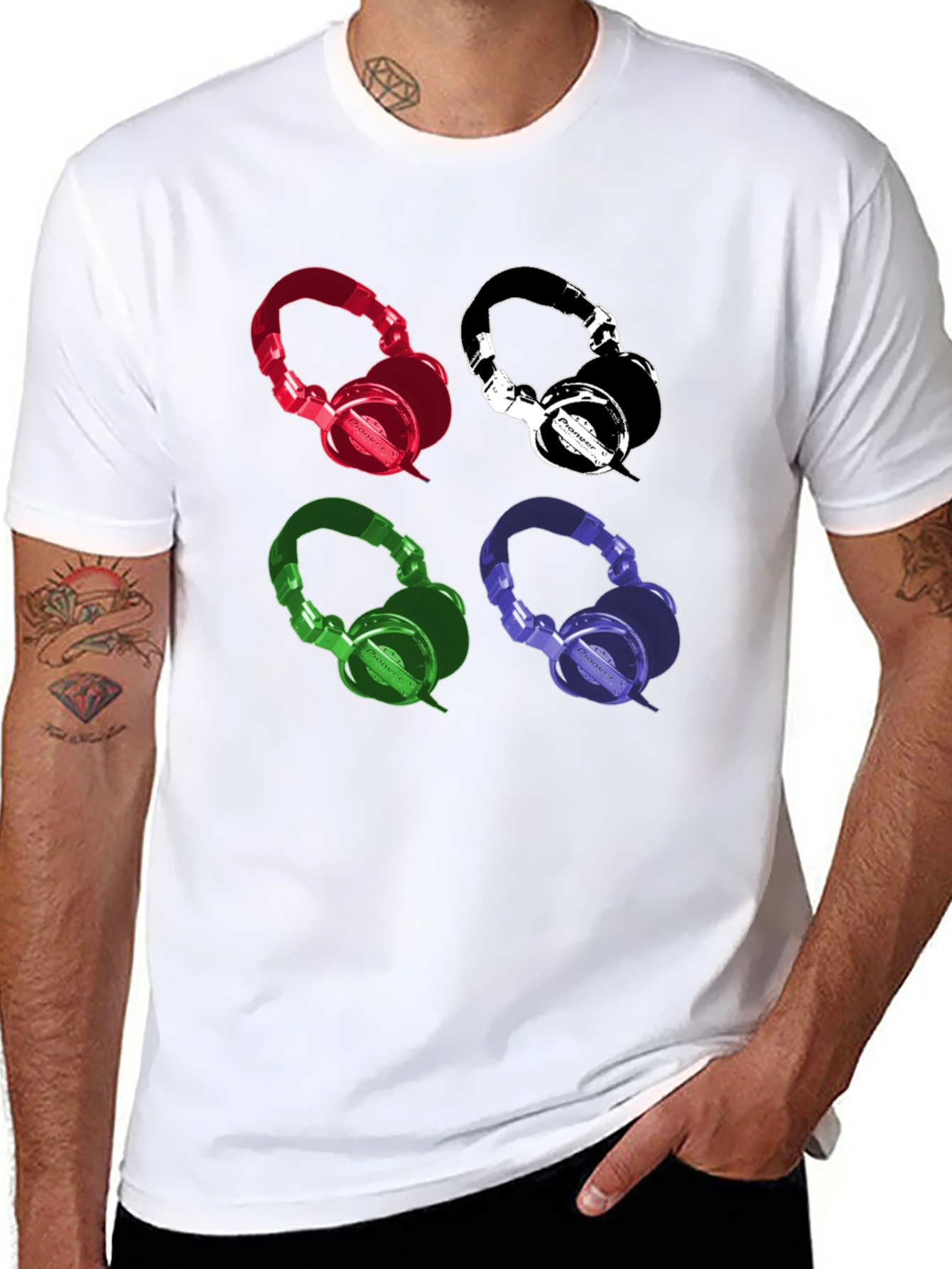 Retro Headphones Graphic Tee - Music Lover T-Shirt