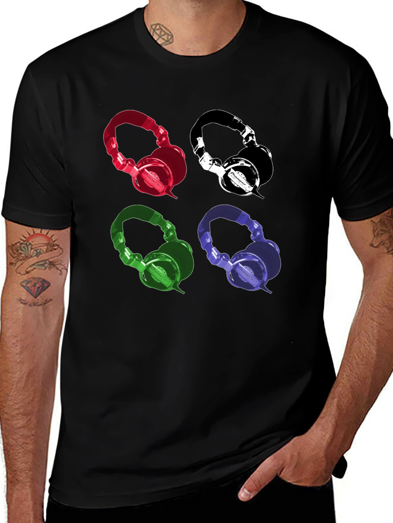 Retro Headphones Graphic Tee - Music Lover T-Shirt