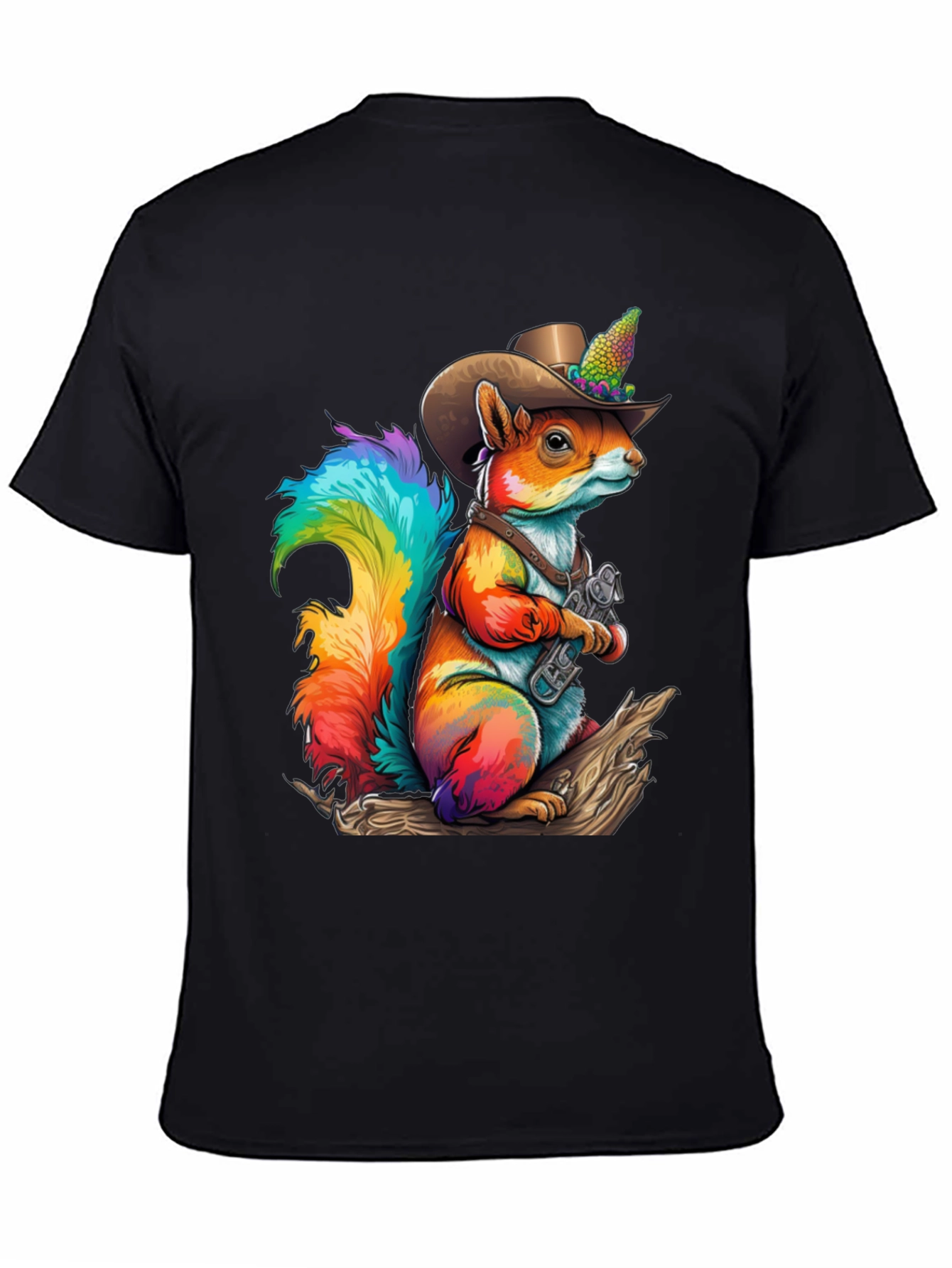 Rainbow Squirrel Cowboy T-Shirt