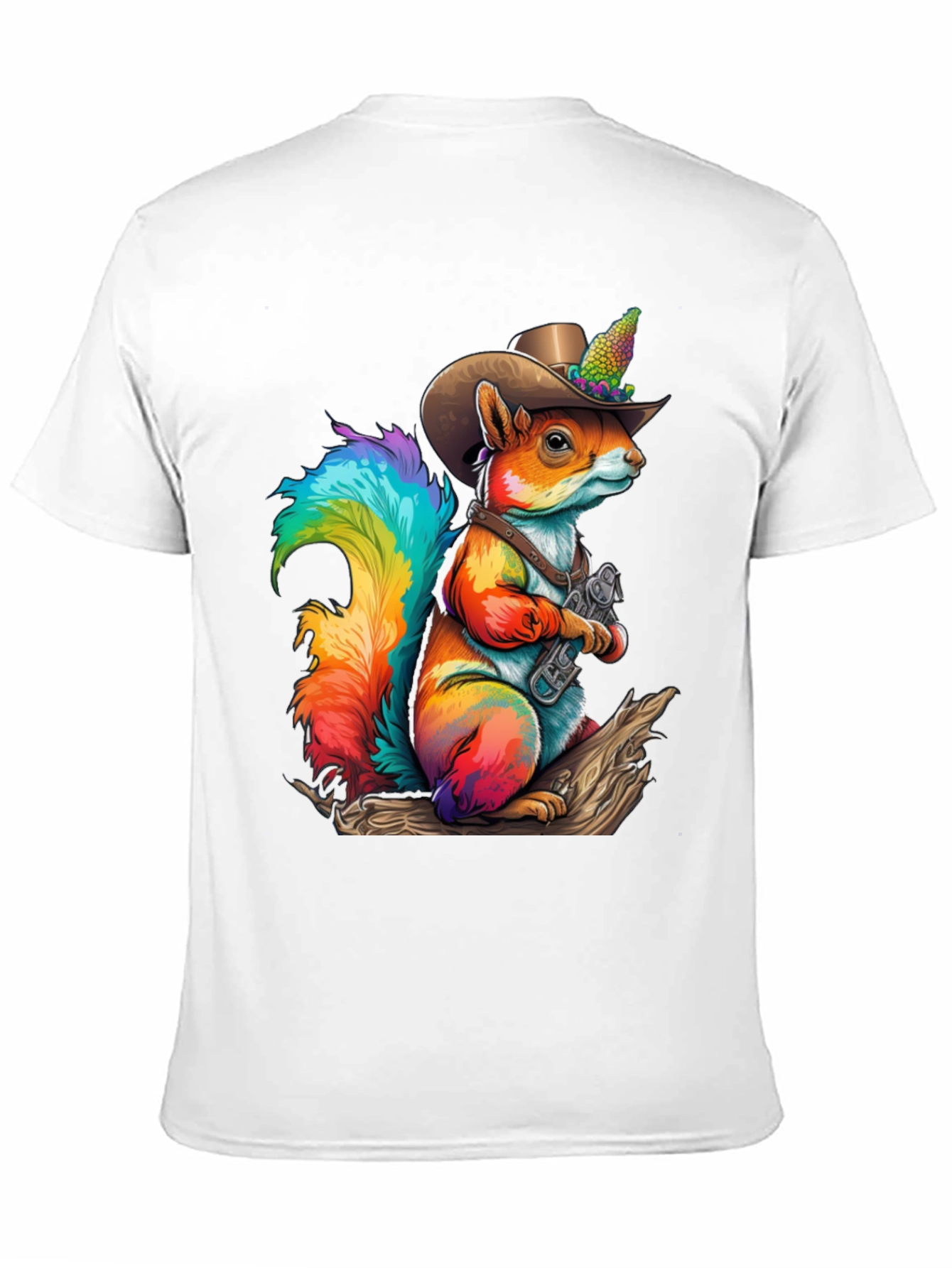Rainbow Squirrel Cowboy T-Shirt