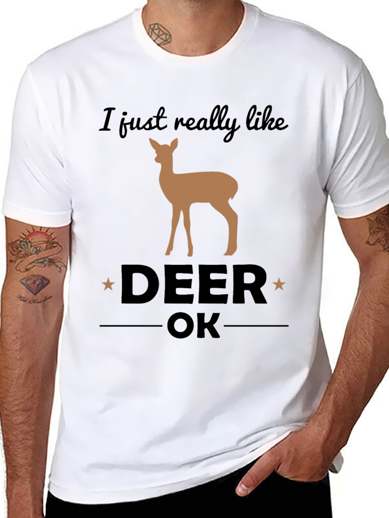 I Just Really Like Deer OK Graphic T-Shirt