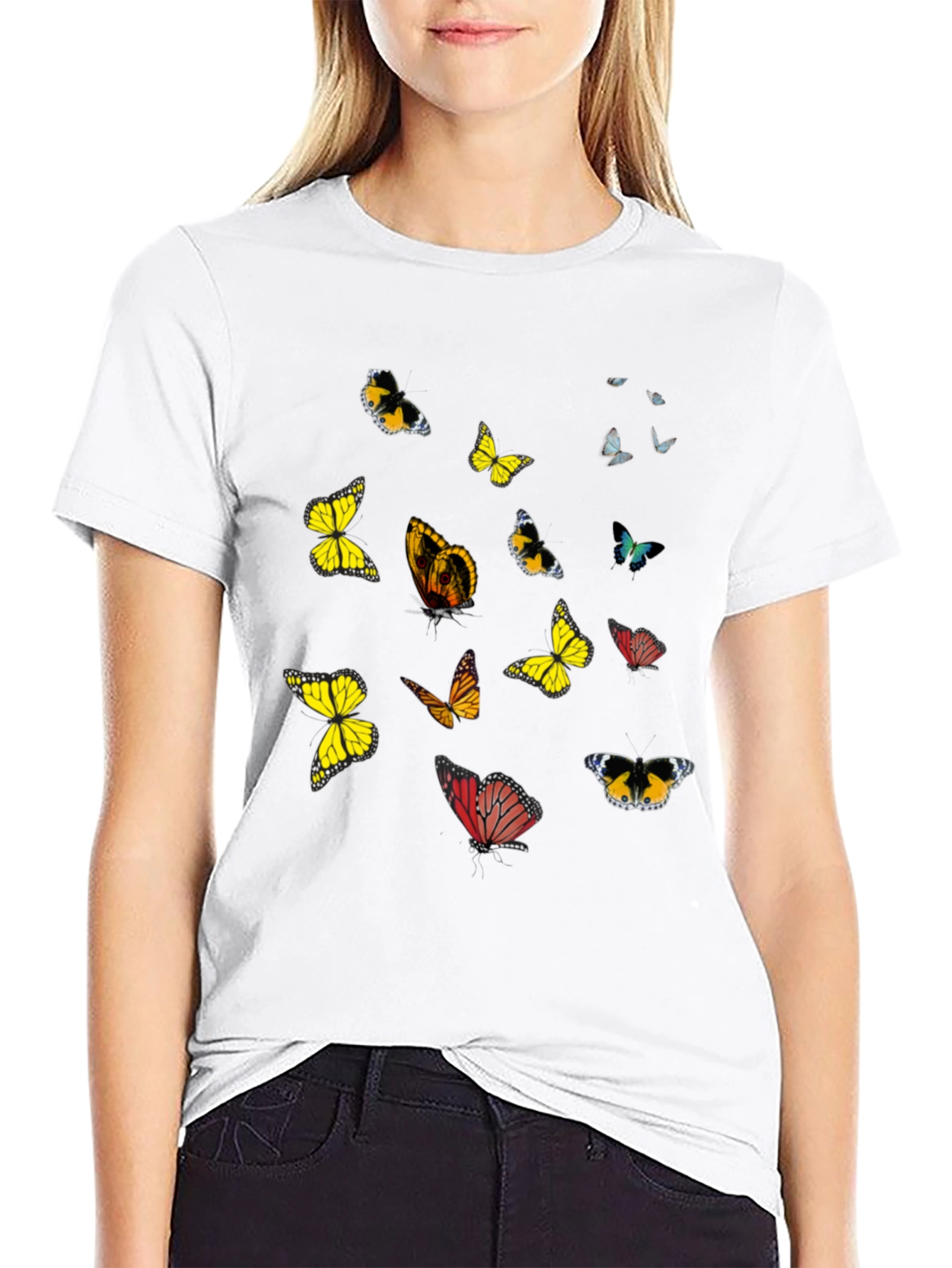 Butterfly Graphic Black T-Shirt