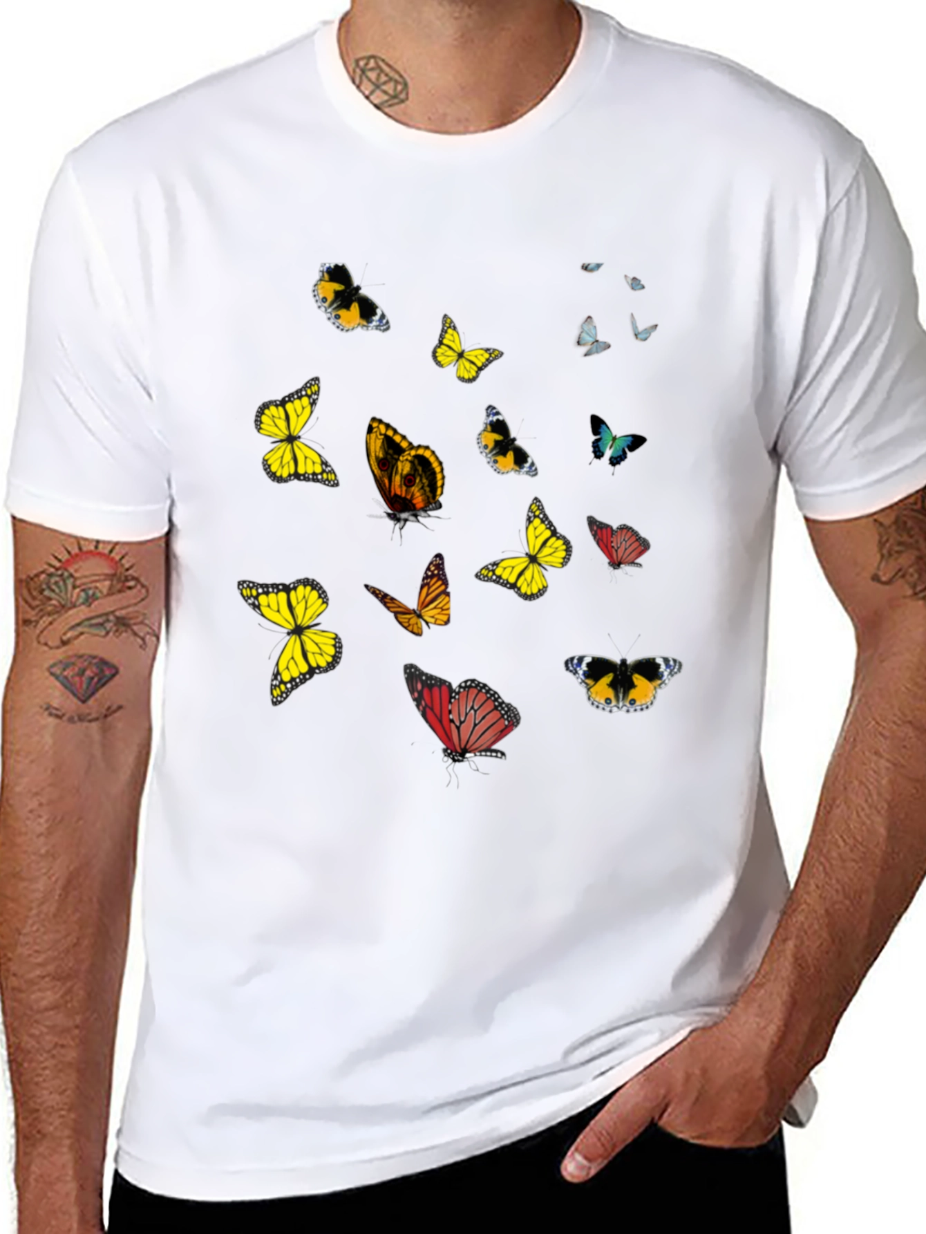 Butterfly Graphic Black T-Shirt