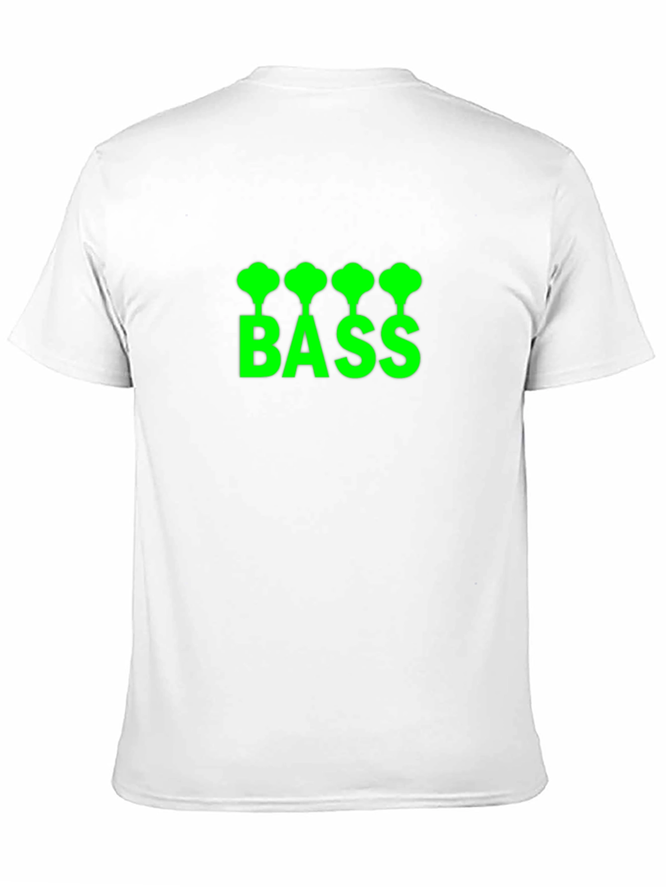 Bass Guitar T-Shirt - Green Graphic Print
