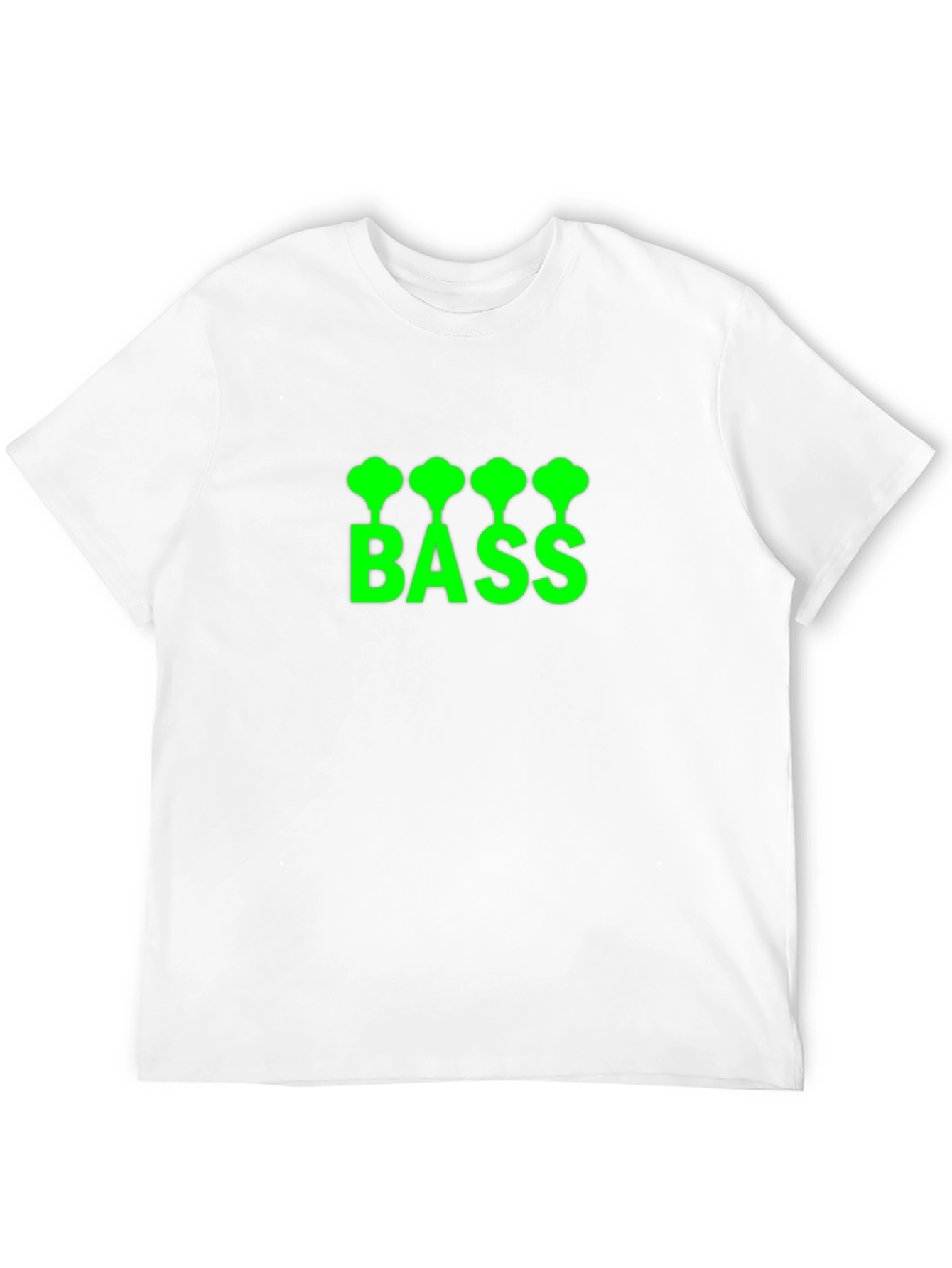 Bass Guitar T-Shirt - Green Graphic Print