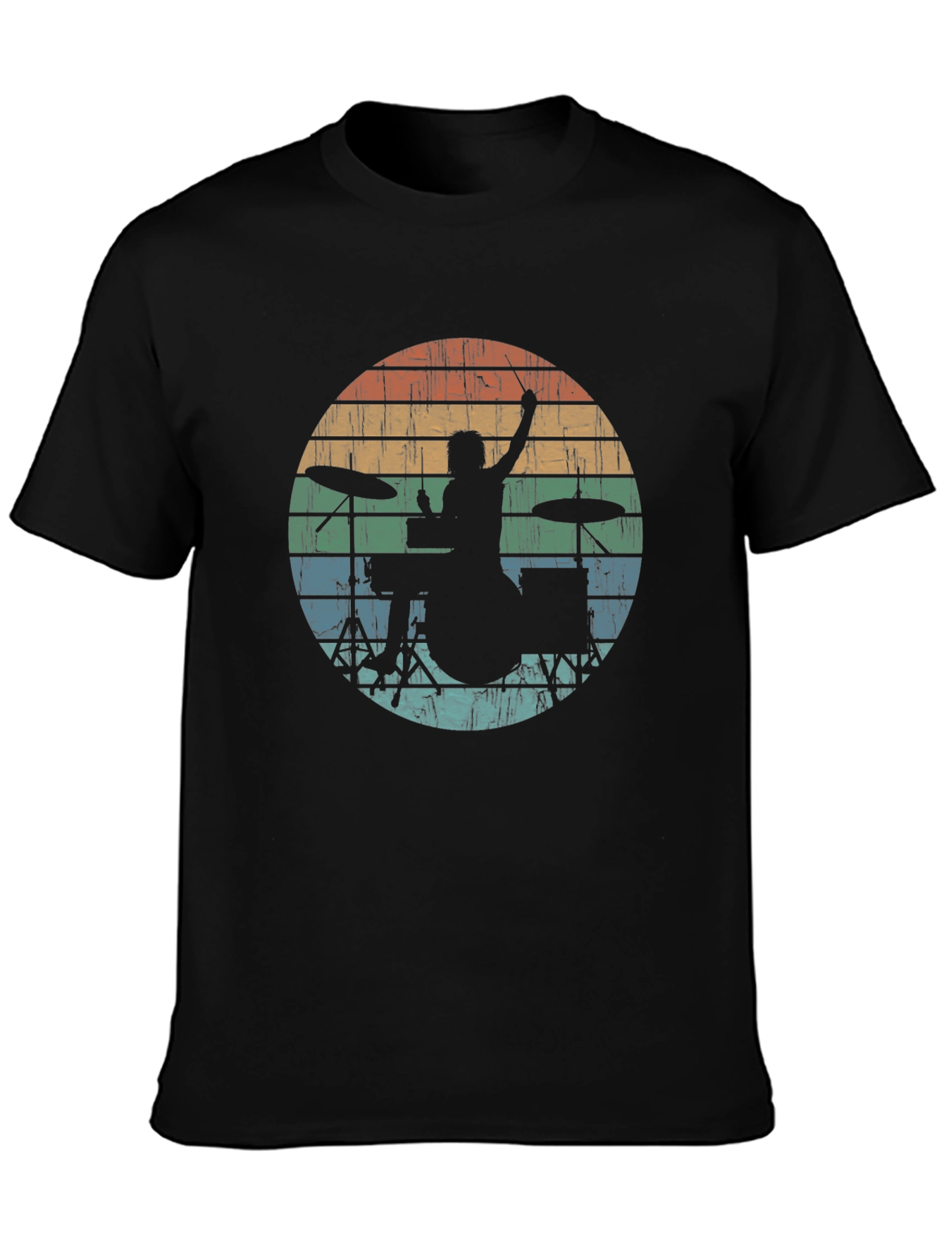 Retro Drummer Silhouette Tee