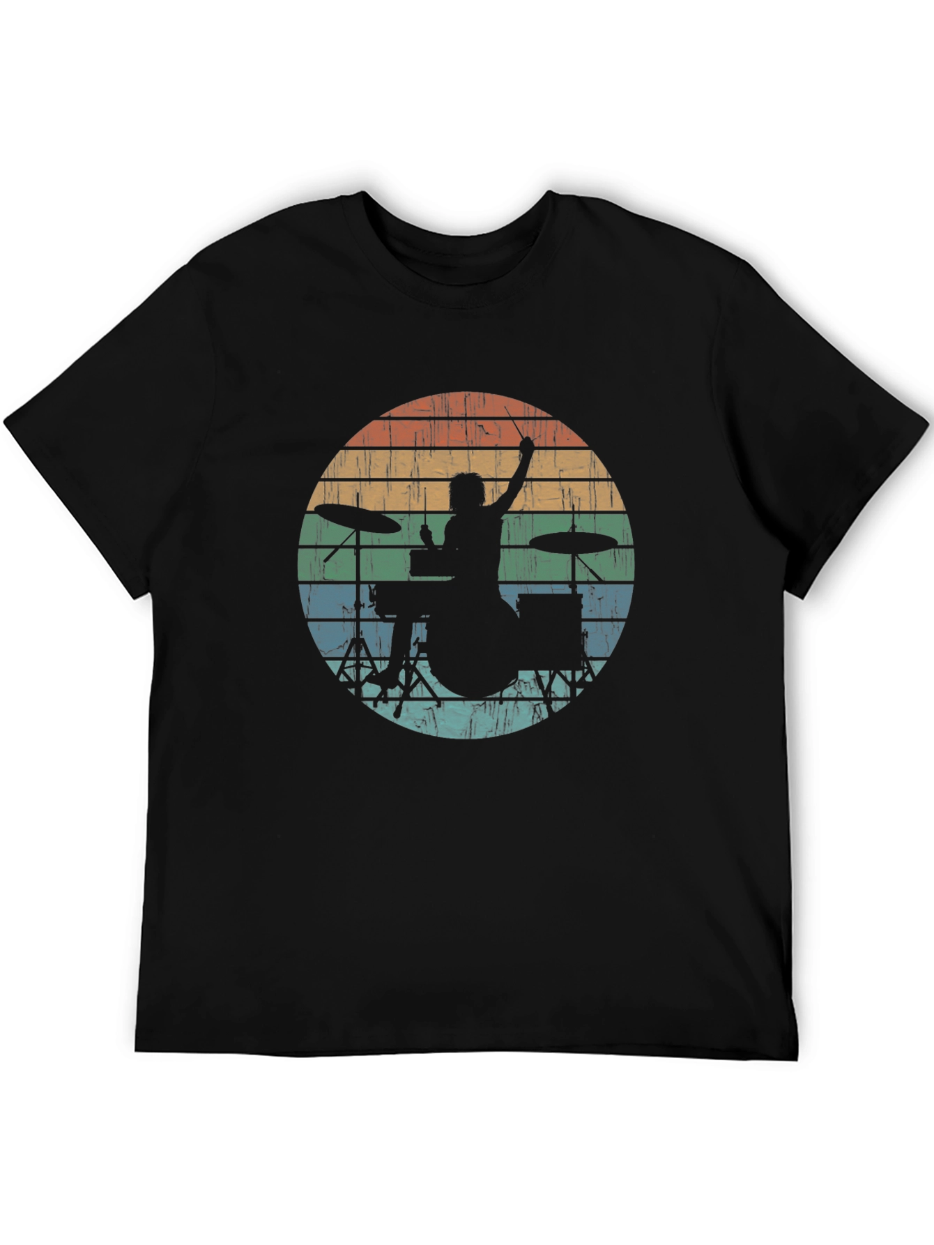 Retro Drummer Silhouette Tee
