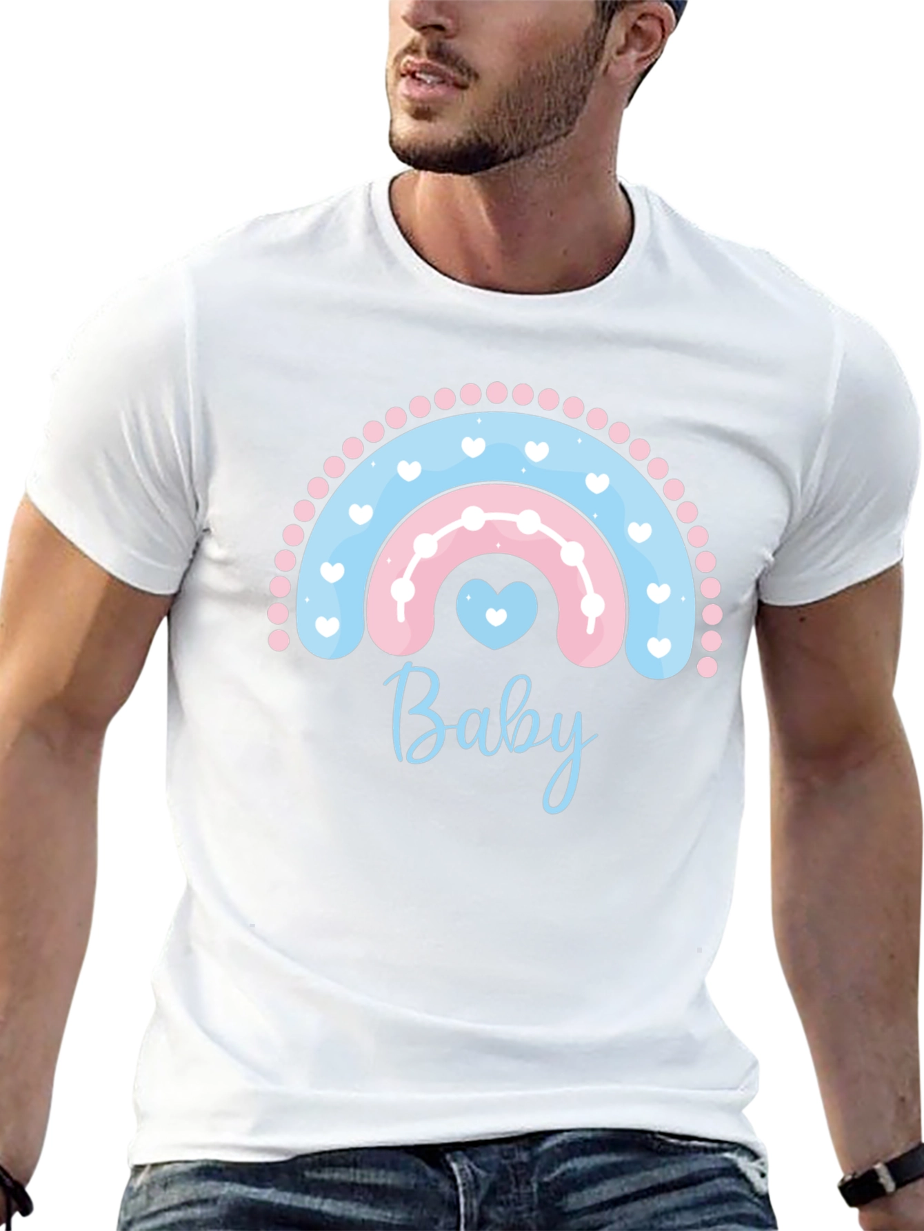 Baby Rainbow Graphic Tee - Gender Reveal