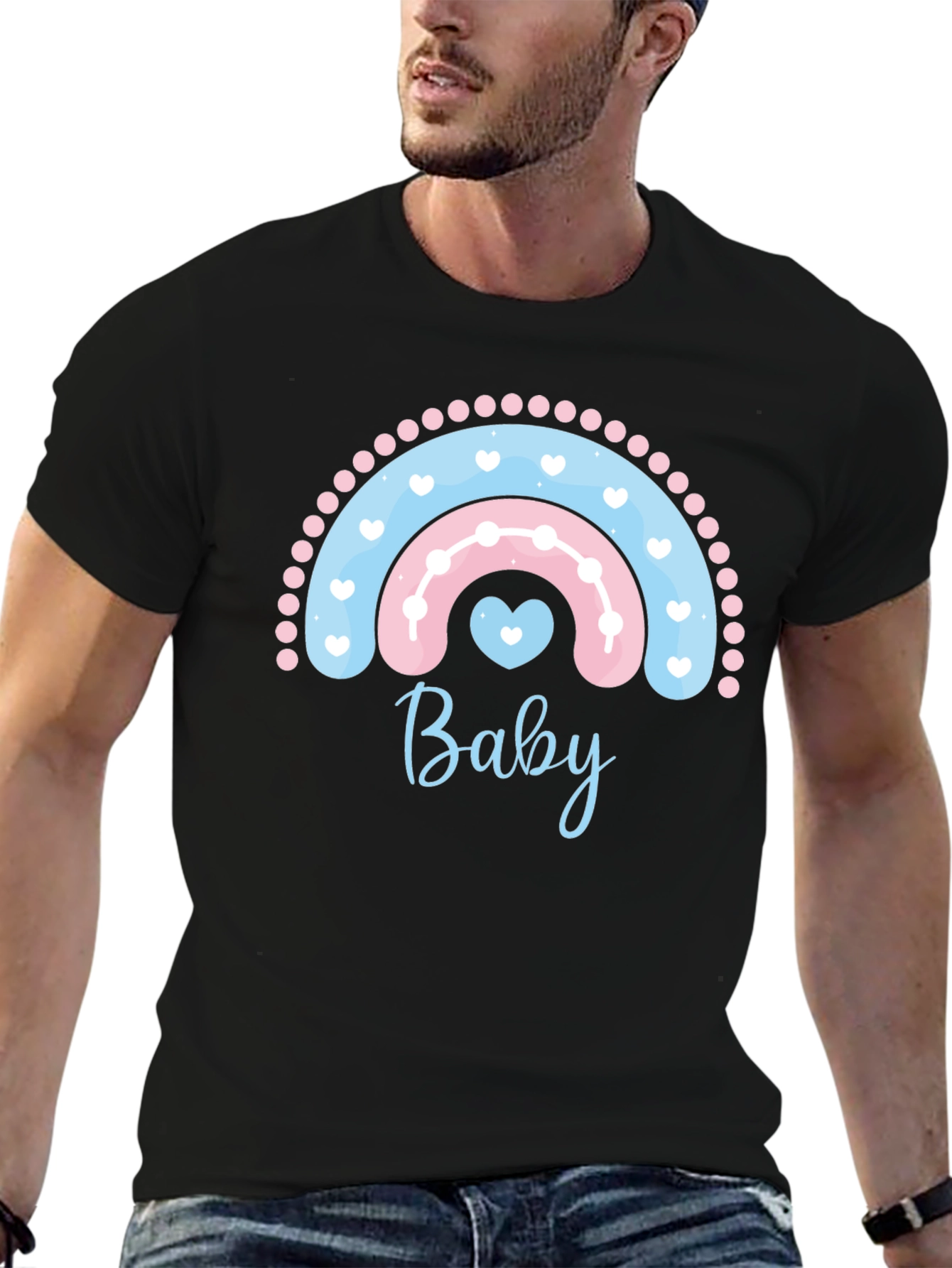 Baby Rainbow Graphic Tee - Gender Reveal