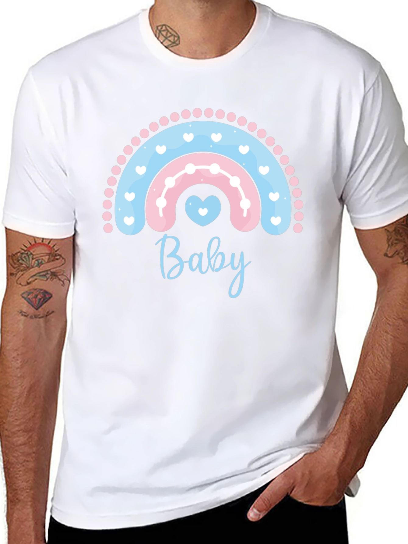 Baby Rainbow Graphic Tee - Gender Reveal